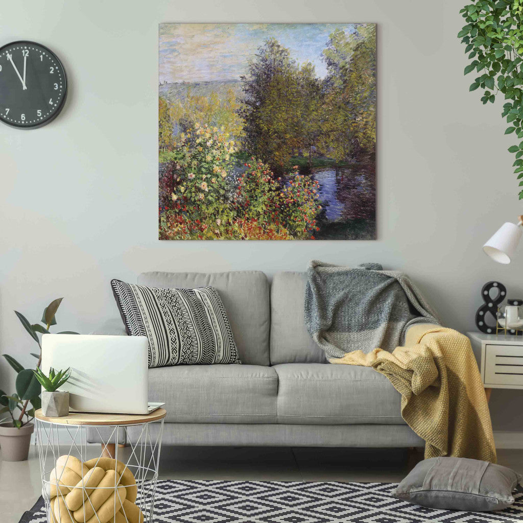 Gleznas reprodukcija - Claude Monet - Coin de jardin a Montgeron