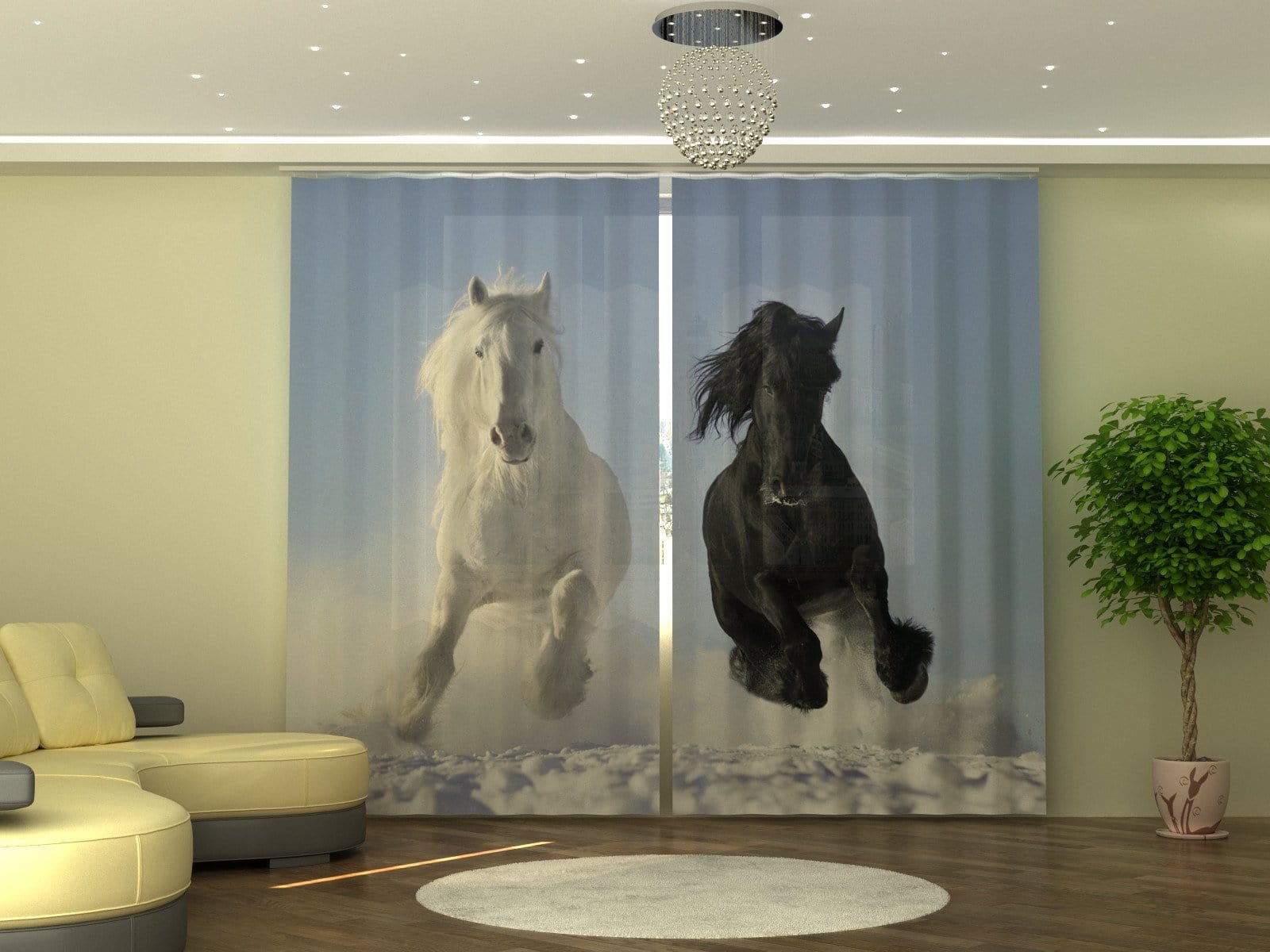 Aizkari Horses W290xH245cm E-interjers.lv