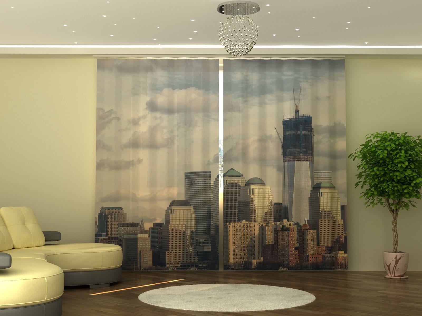 Aizkari Silver City P290xA245 cm E-interjers.lv