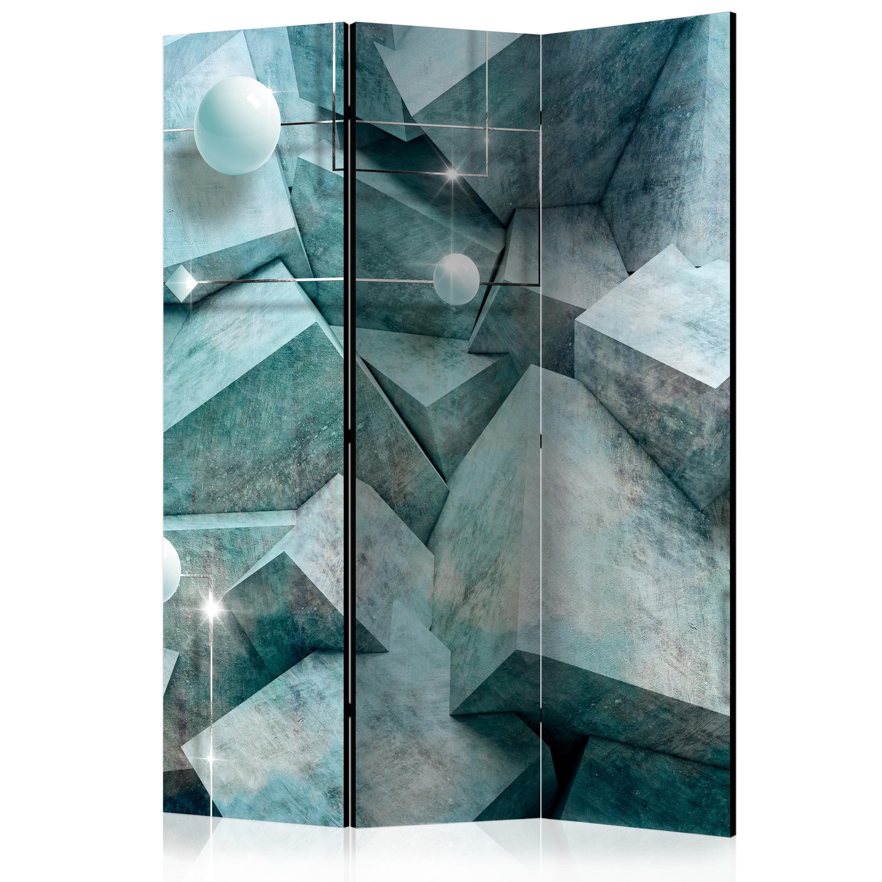 Aizslietnis 3-daļīgs - Betona klucīši (zaļi) (135x172cm) 135x172 cm Home Trends