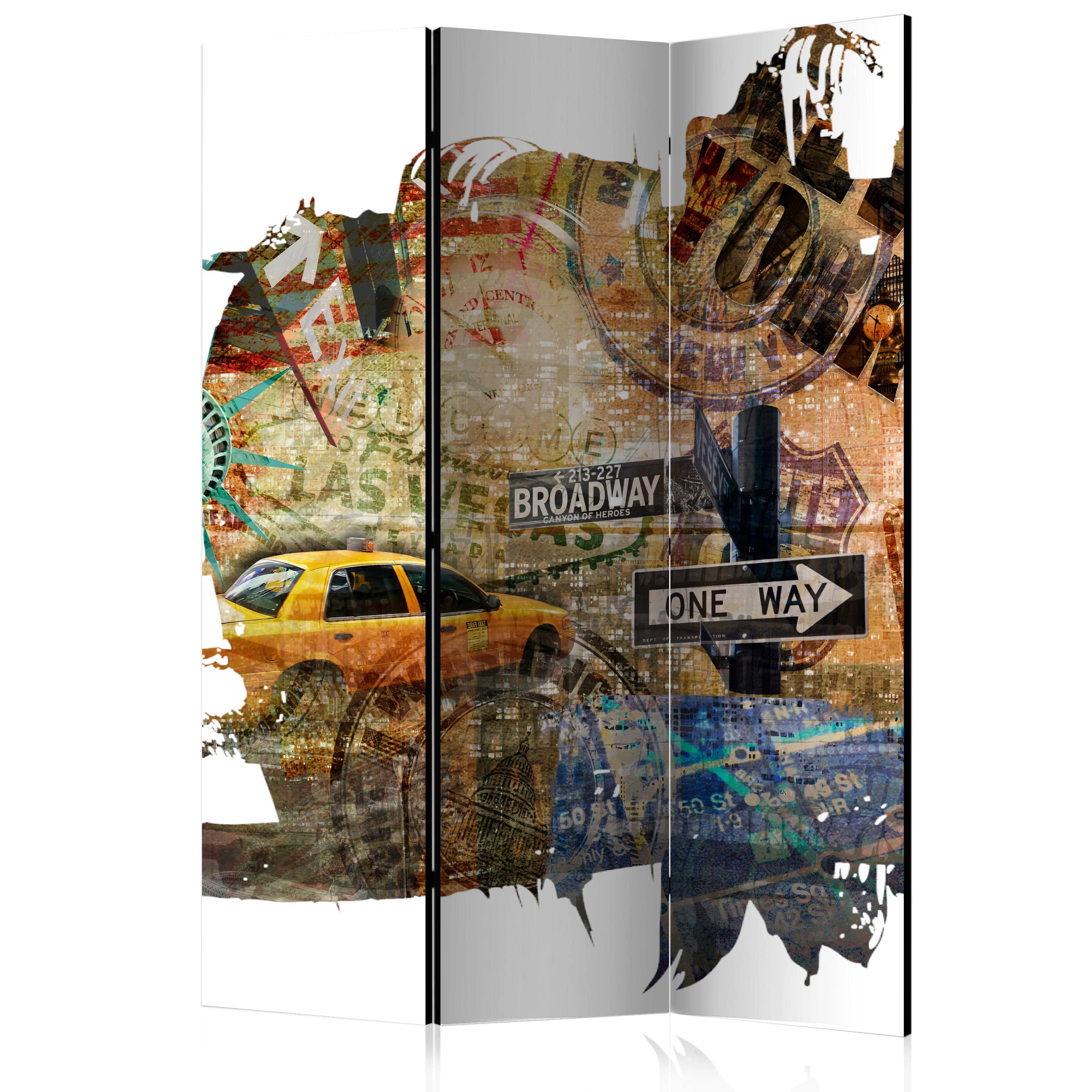 Aizslietnis 3-daļīgs - Ņujorkas kolāža (135x172cm) 135x172 cm Home Trends