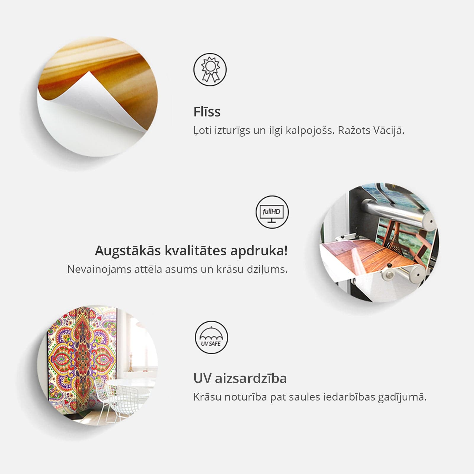 Aizslietnis 3-daļīgs - Romantiskā Venēcija (135x172cm) 135x172 cm Home Trends