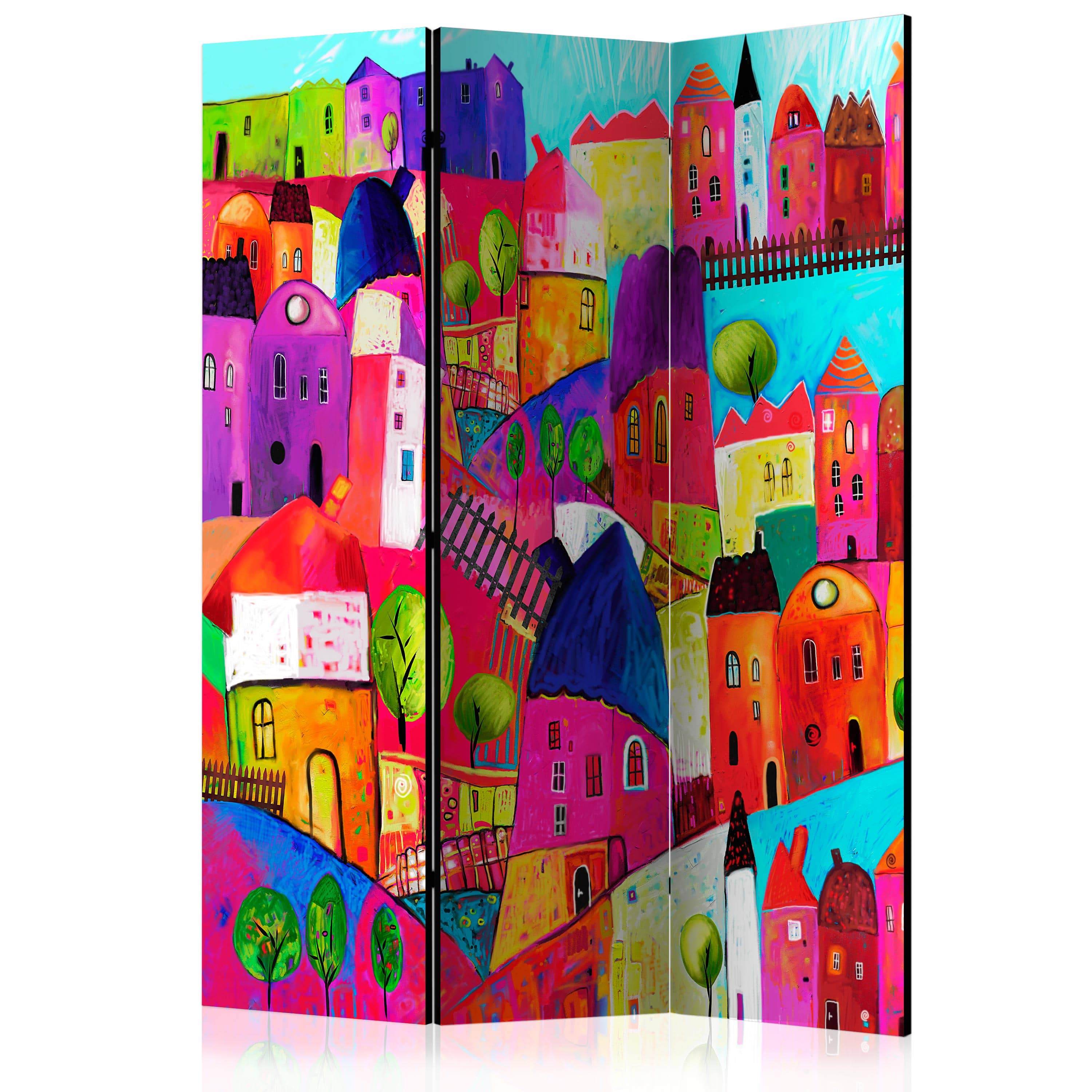 Aizslietnis 3-daļīgs - Varavīksnes krāsu pilsēta (135x172cm) 135x172 cm Home Trends