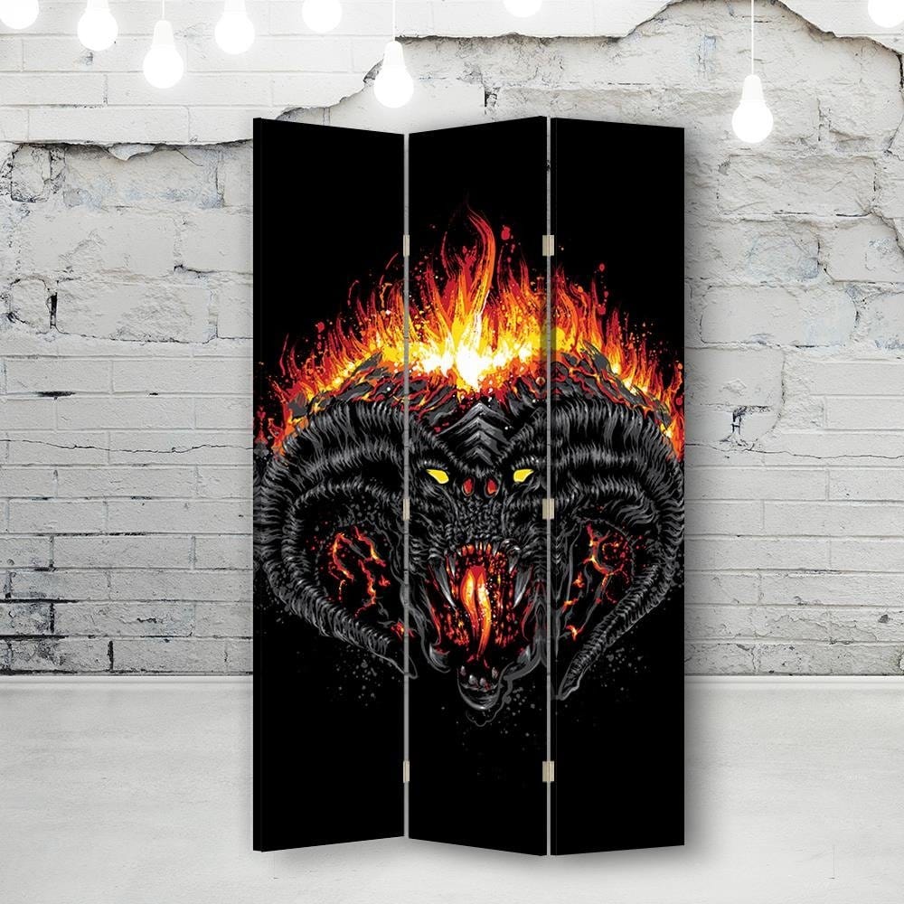 Aizslietnis, 3 paneļi, Vienpusīgs, Kanva, The great demon 110x175 Home Trends