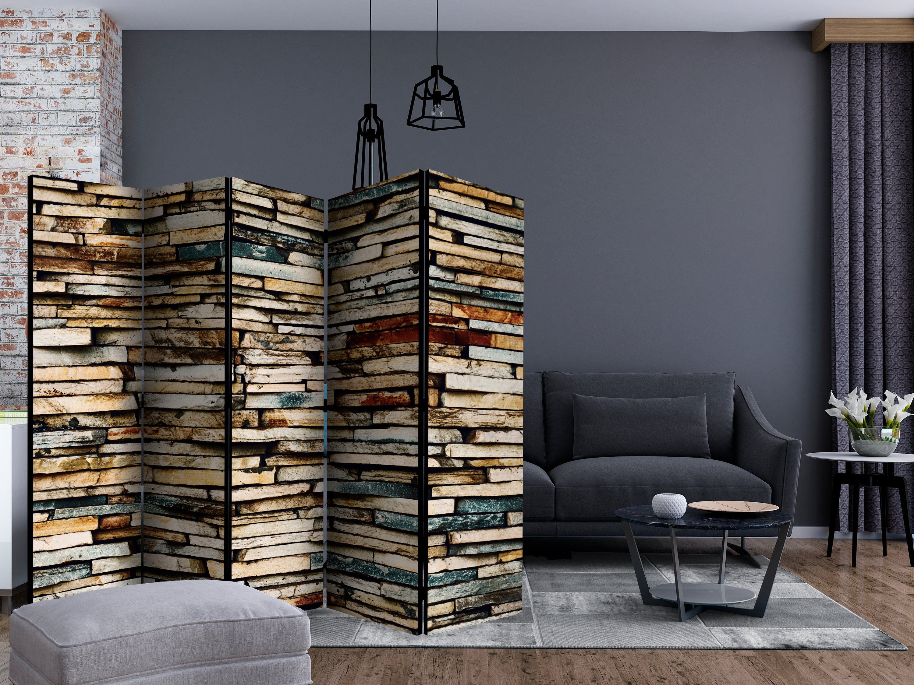Aizslietnis 5-daļīgs - Akmeņainā harmonija (225x172cm) 225x172 cm Home Trends