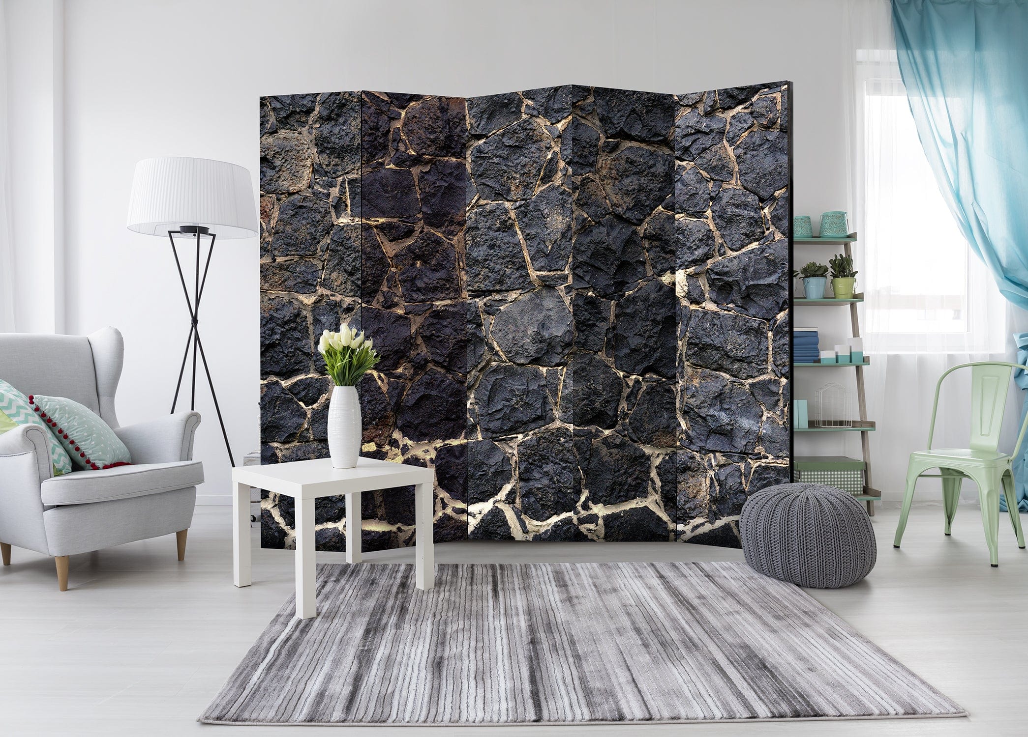 Aizslietnis 5-daļīgs - Akmeņains mirklis (225x172cm) 225x172 cm Home Trends