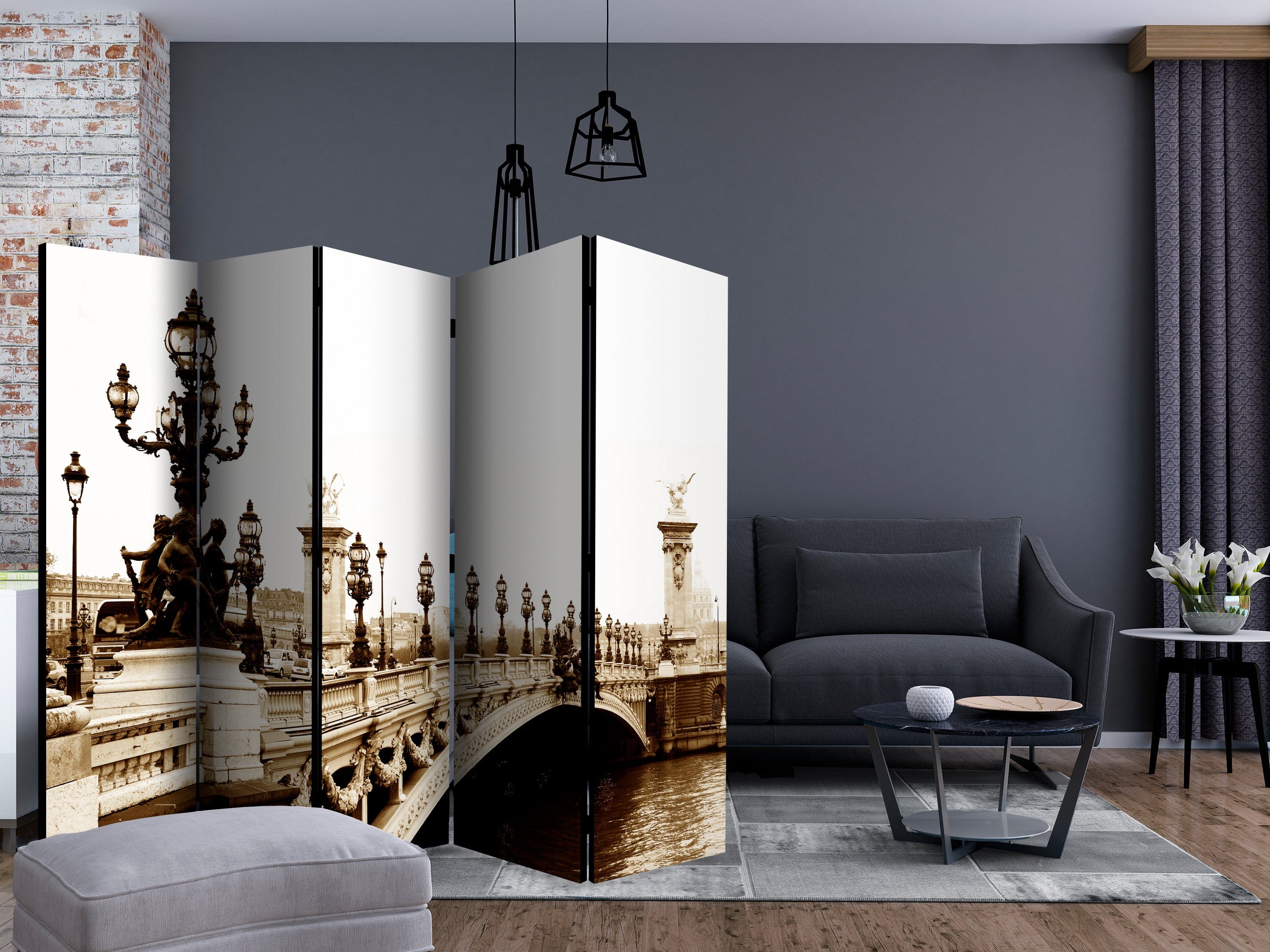 Aizslietnis 5-daļīgs - Aleksandrijas tilts, Parīze (225x172cm) 225x172 cm Home Trends