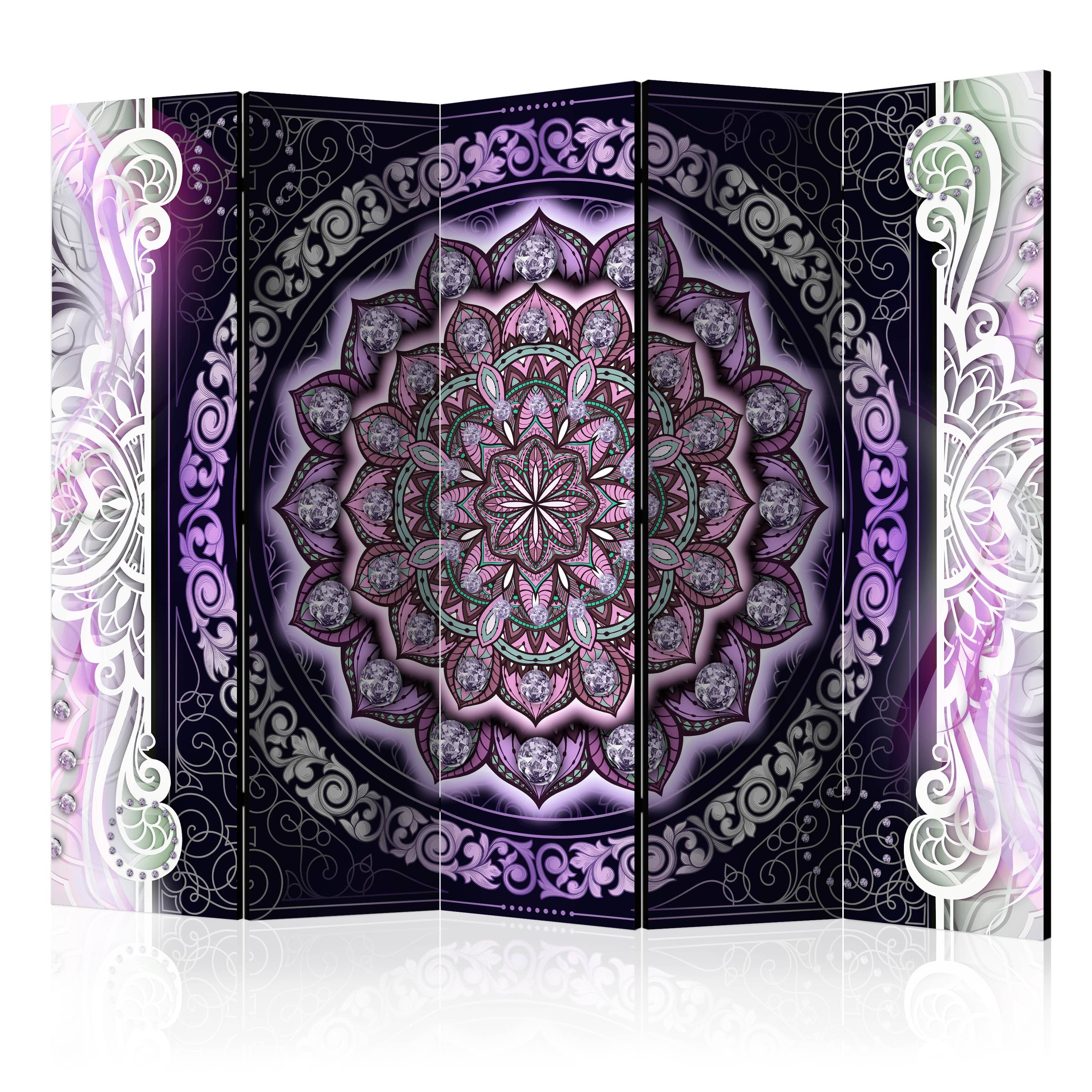 Aizslietnis 5-daļīgs - Apaļa vitrāža (violeta) (225x172cm) 225x172 cm Home Trends