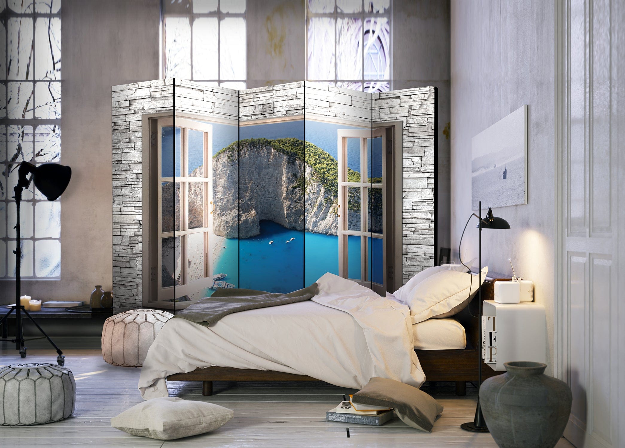 Aizslietnis 5-daļīgs - Azūra paradīze (225x172cm) 225x172 cm Home Trends