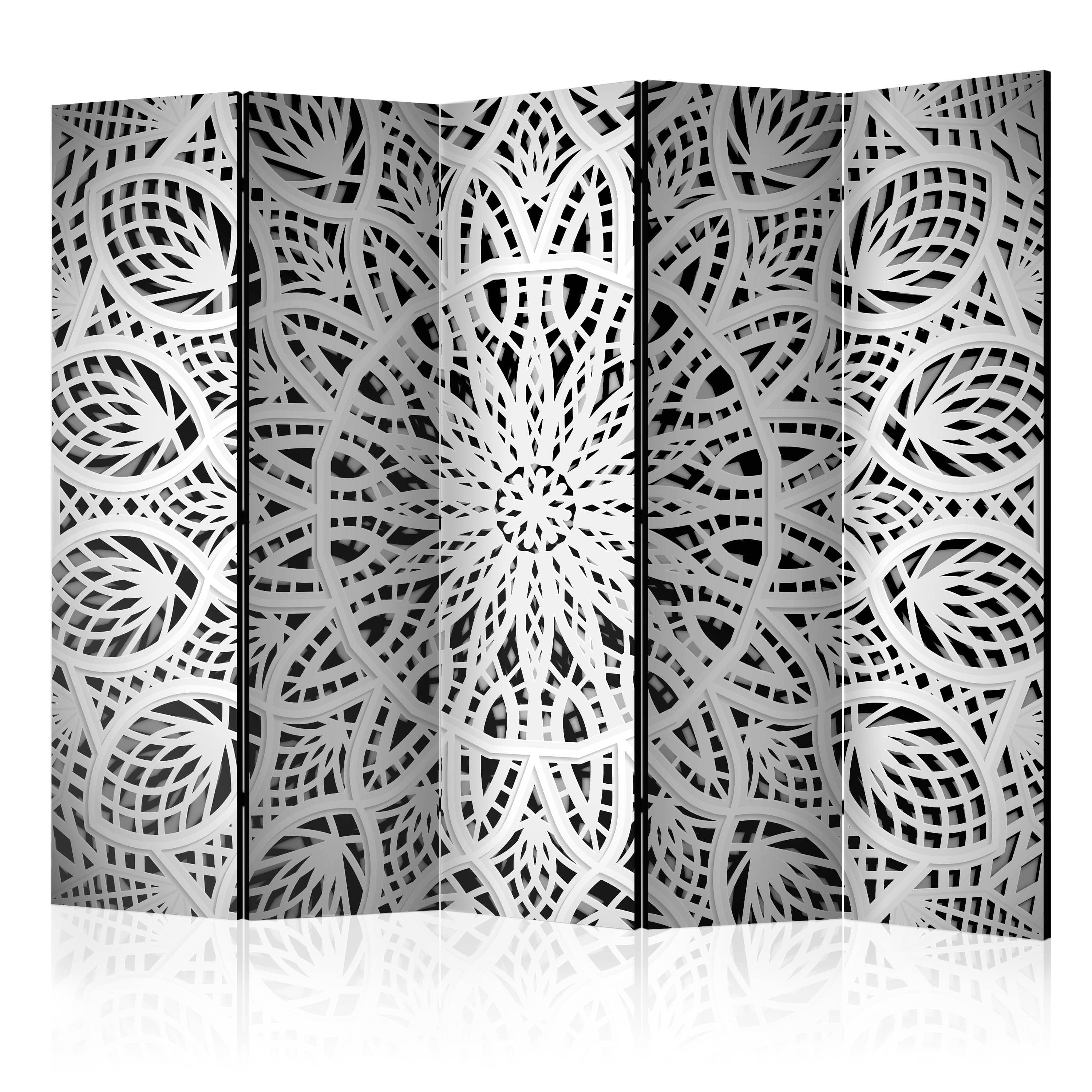 Aizslietnis 5-daļīgs - Baltā mandala (225x172cm) 225x172 cm Home Trends