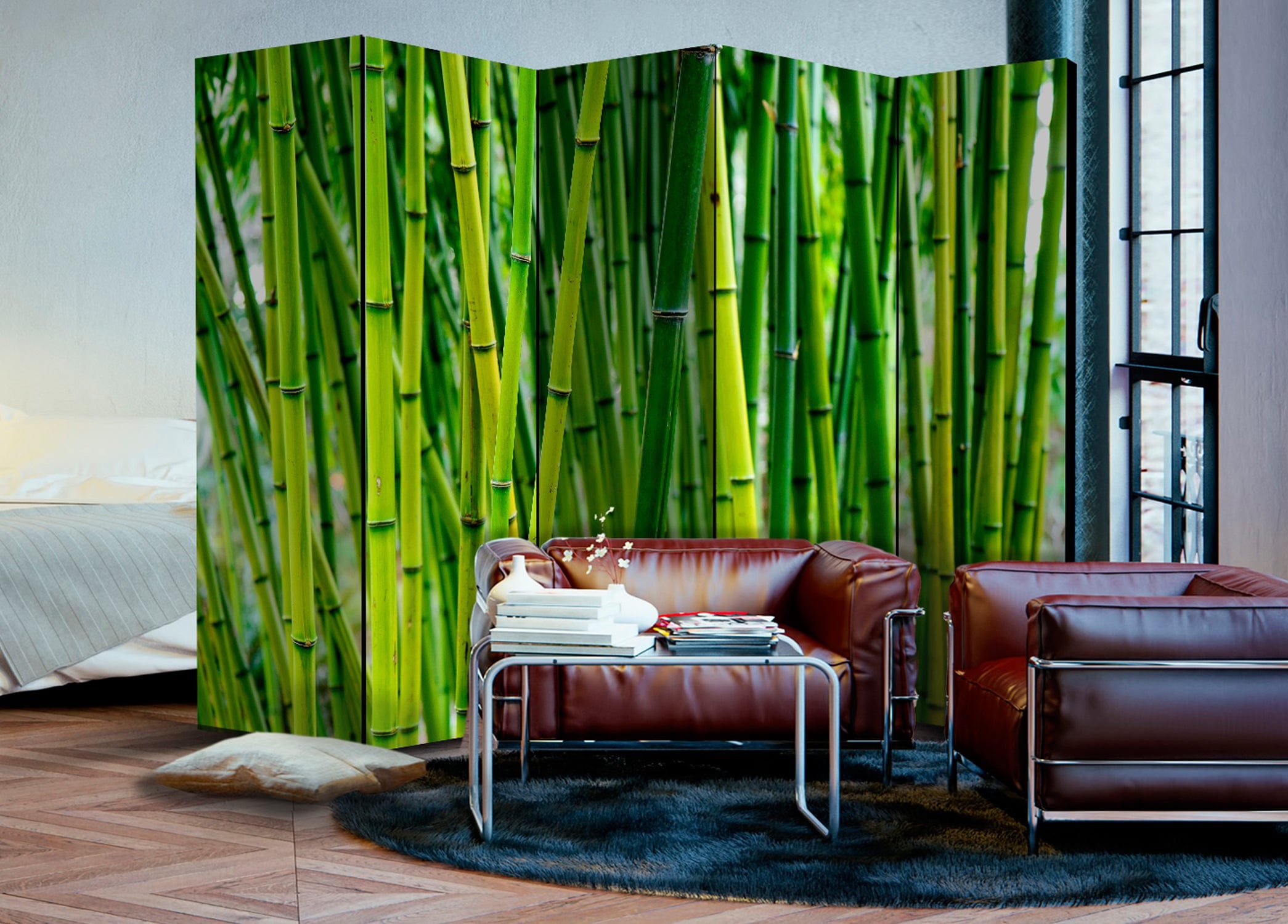 Aizslietnis 5-daļīgs - Bambusa mežs (225x172cm) 225x172 cm Home Trends