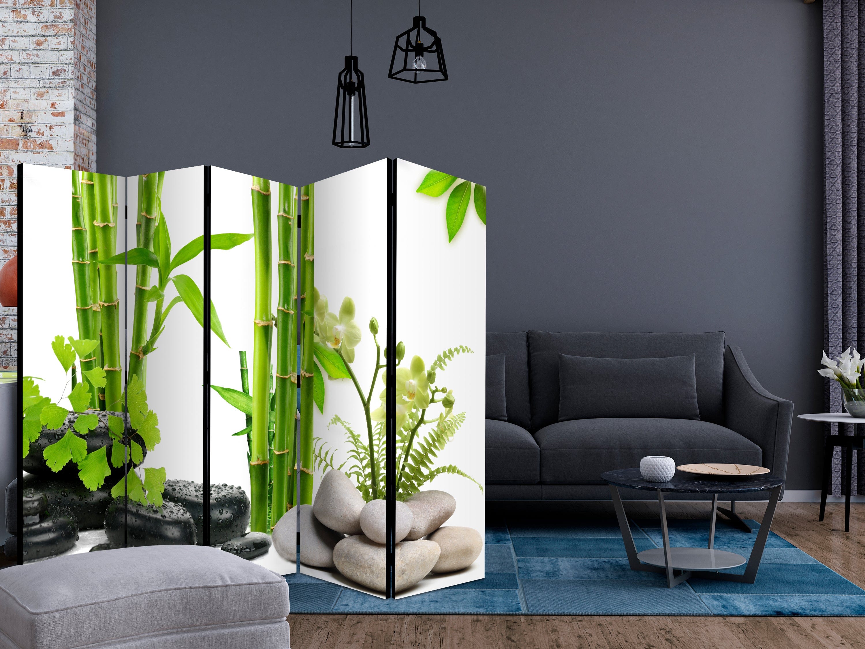 Aizslietnis 5-daļīgs - Bambuss un akmeņi (225x172cm) 225x172 cm Home Trends