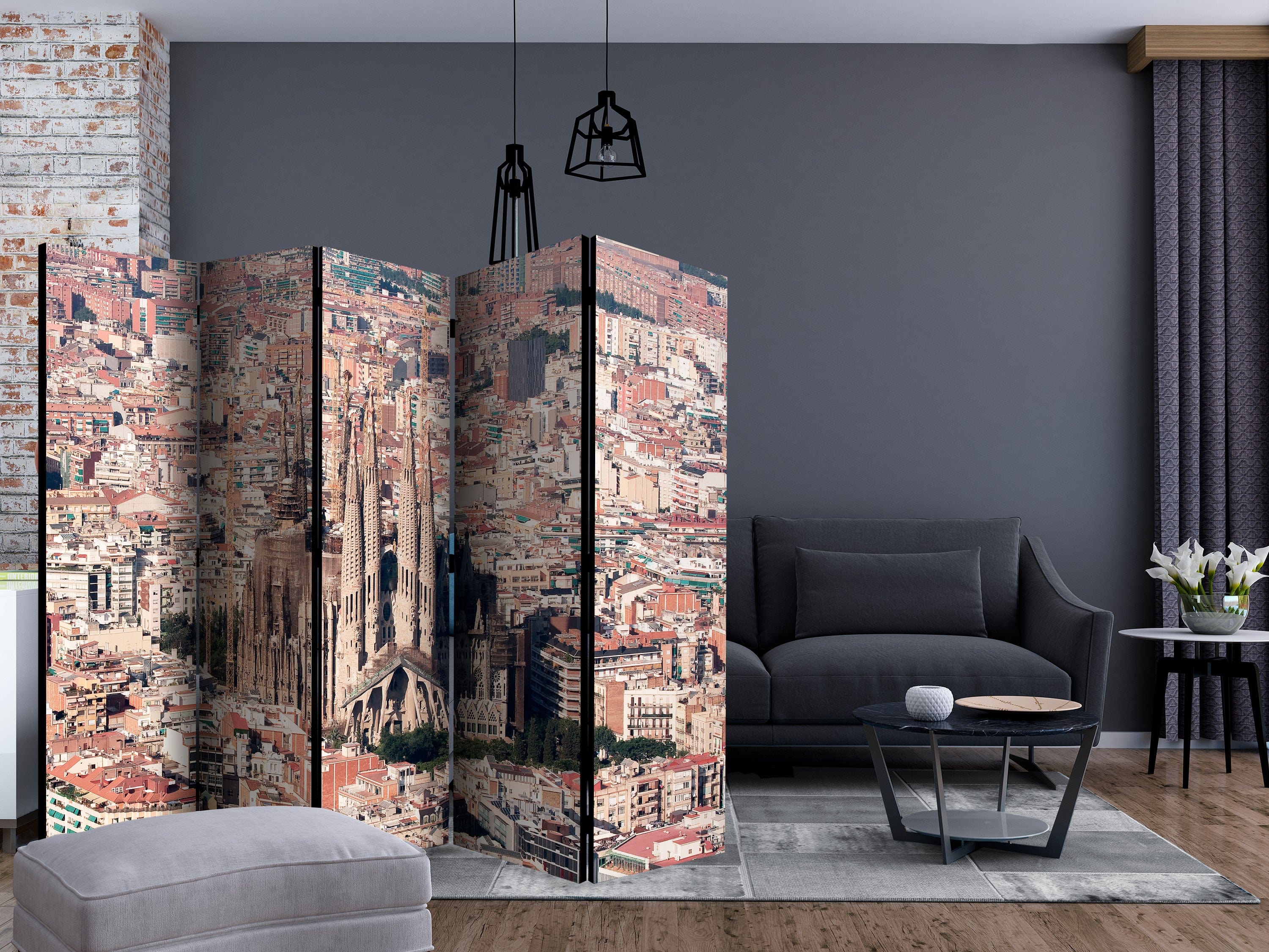Aizslietnis 5-daļīgs - Barselonas sirds (225x172cm) 225x172 cm Home Trends