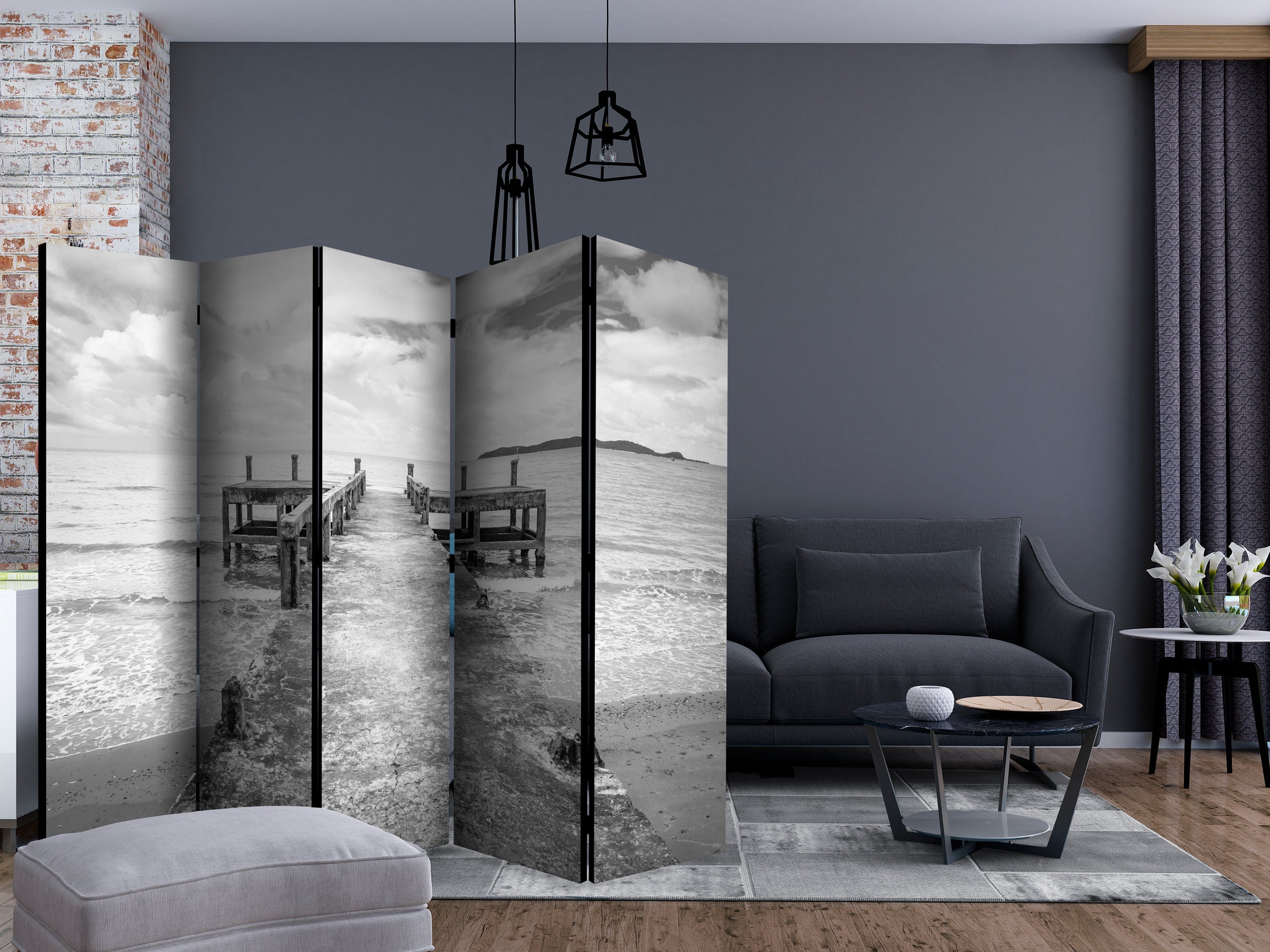 Aizslietnis 5-daļīgs - Betona mols (225x172cm) 225x172 cm Home Trends