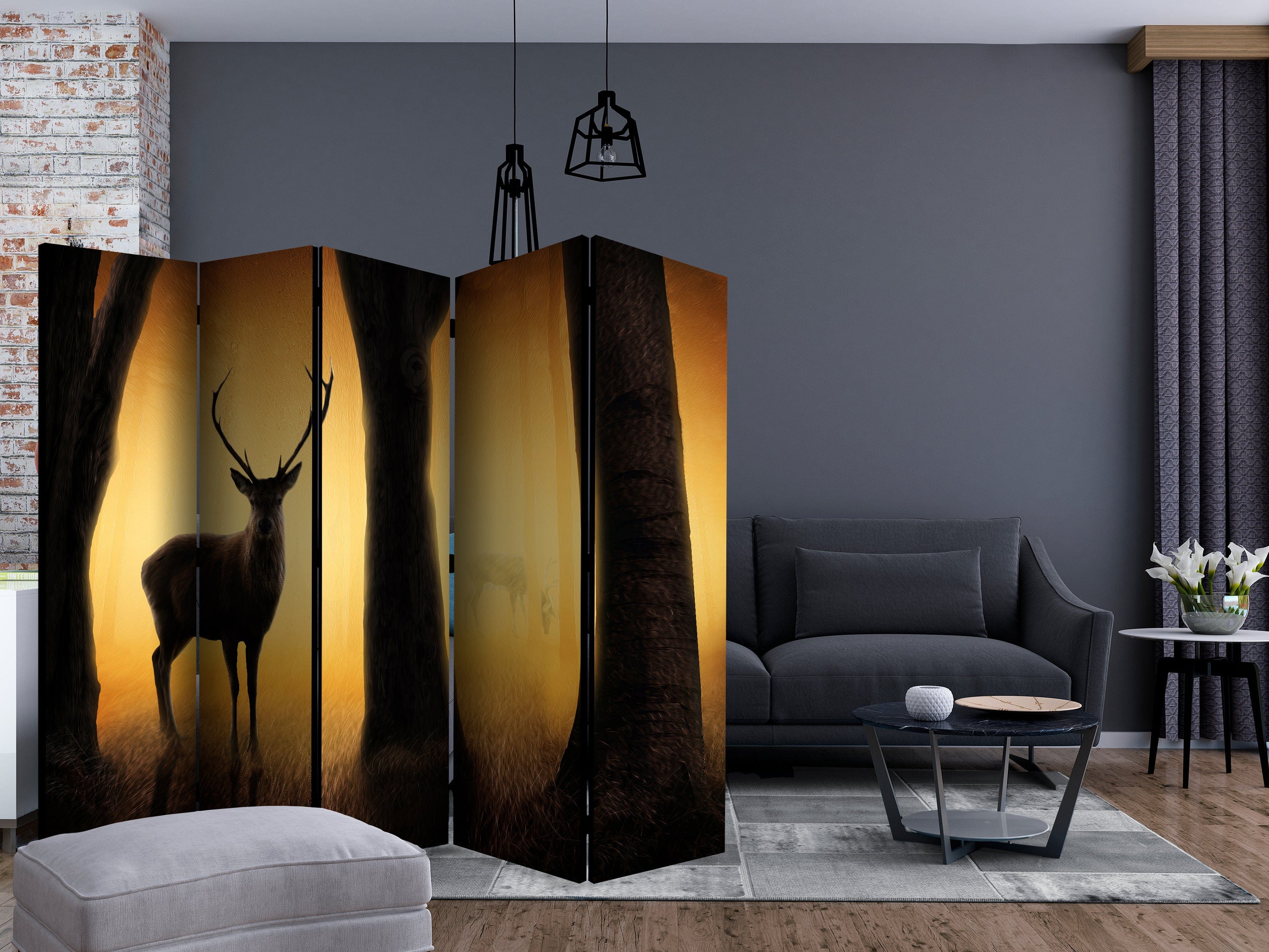 Aizslietnis 5-daļīgs - Briedis savā dabiskajā vidē (225x172cm) 225x172 cm Home Trends