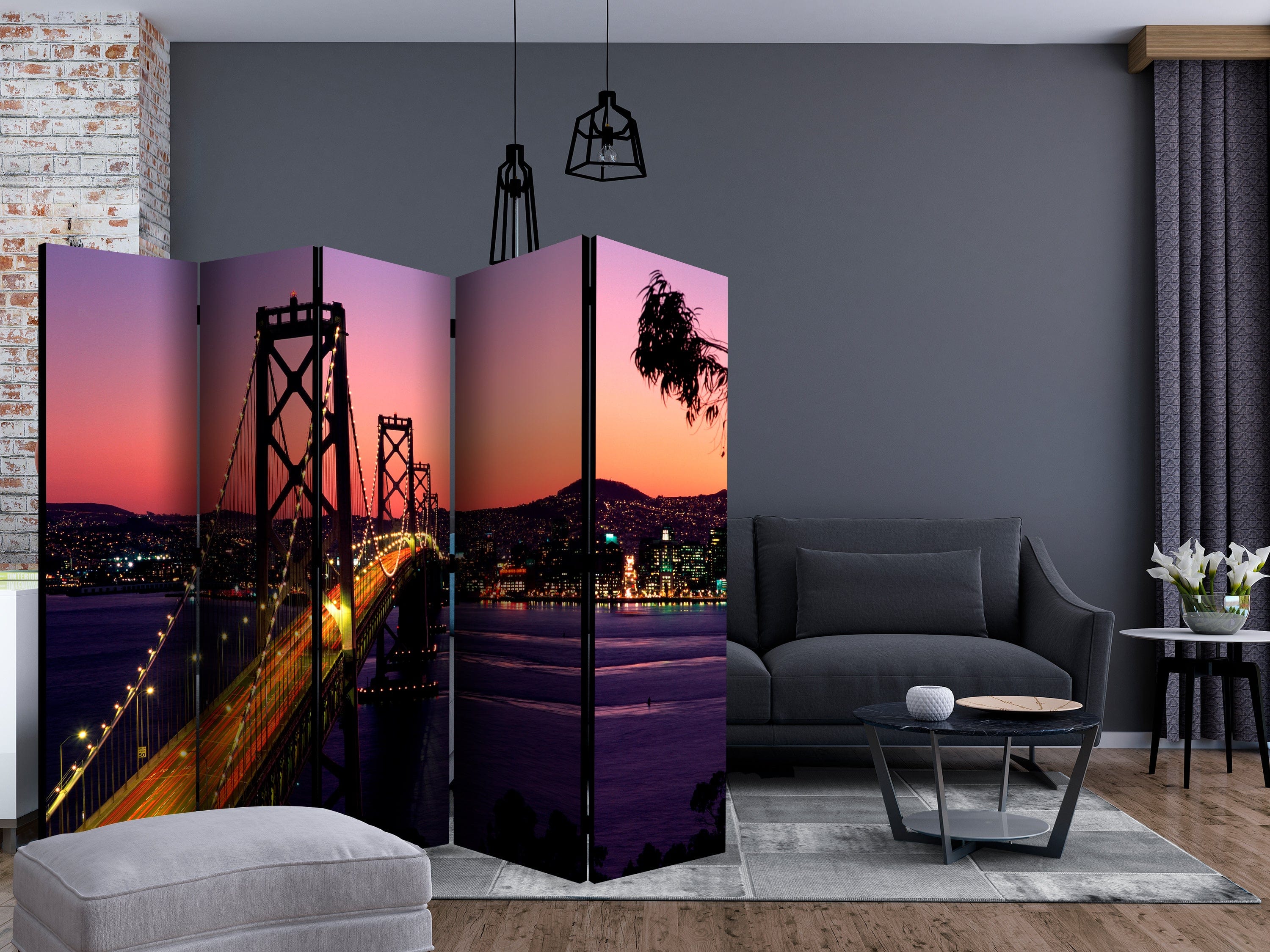 Aizslietnis 5-daļīgs - Burvīgs vakars Sanfrancisko (225x172cm) 225x172 cm Home Trends