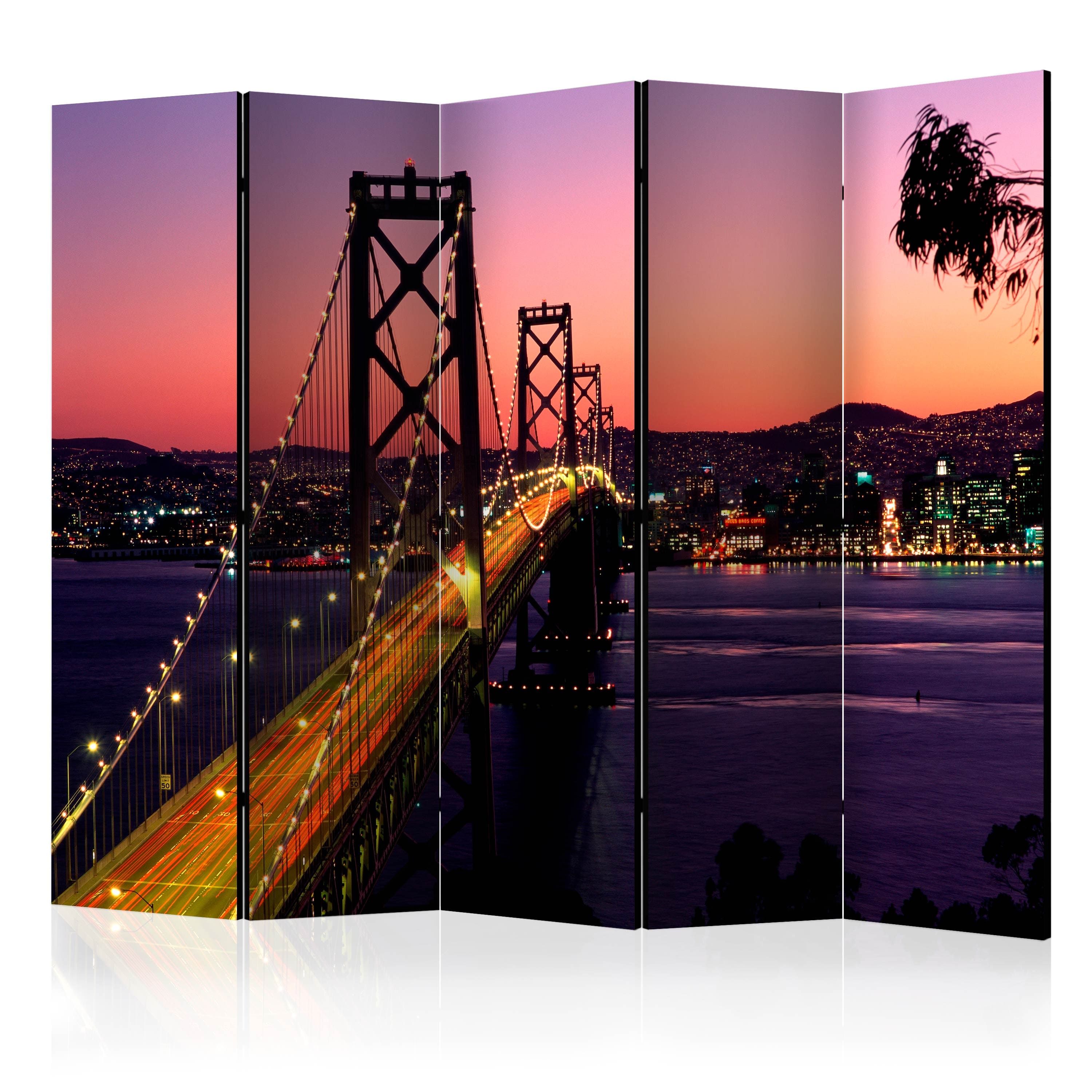 Aizslietnis 5-daļīgs - Burvīgs vakars Sanfrancisko (225x172cm) 225x172 cm Home Trends