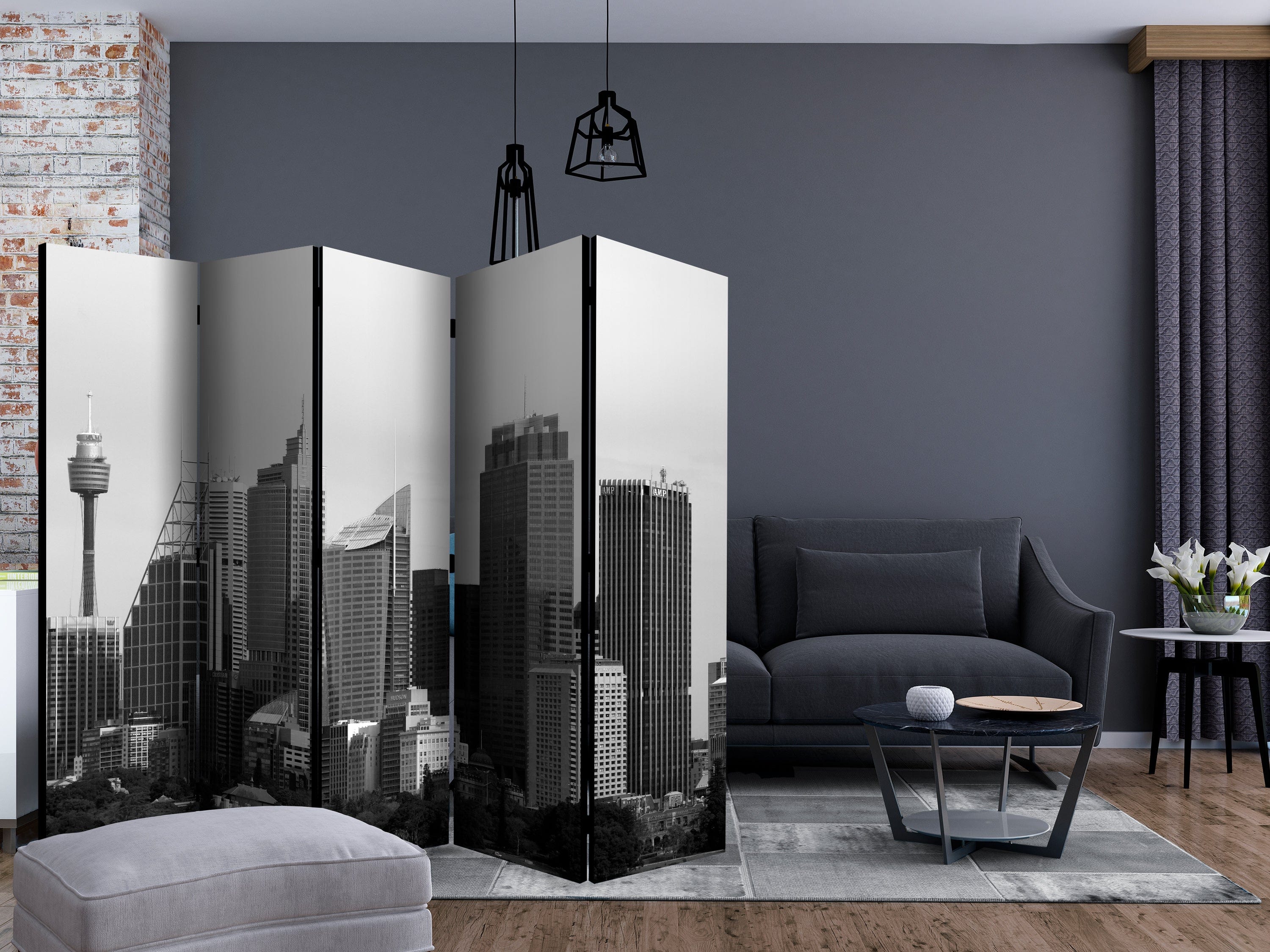 Aizslietnis 5-daļīgs - Debesskrāpji Sidnejā (225x172cm) 225x172 cm Home Trends