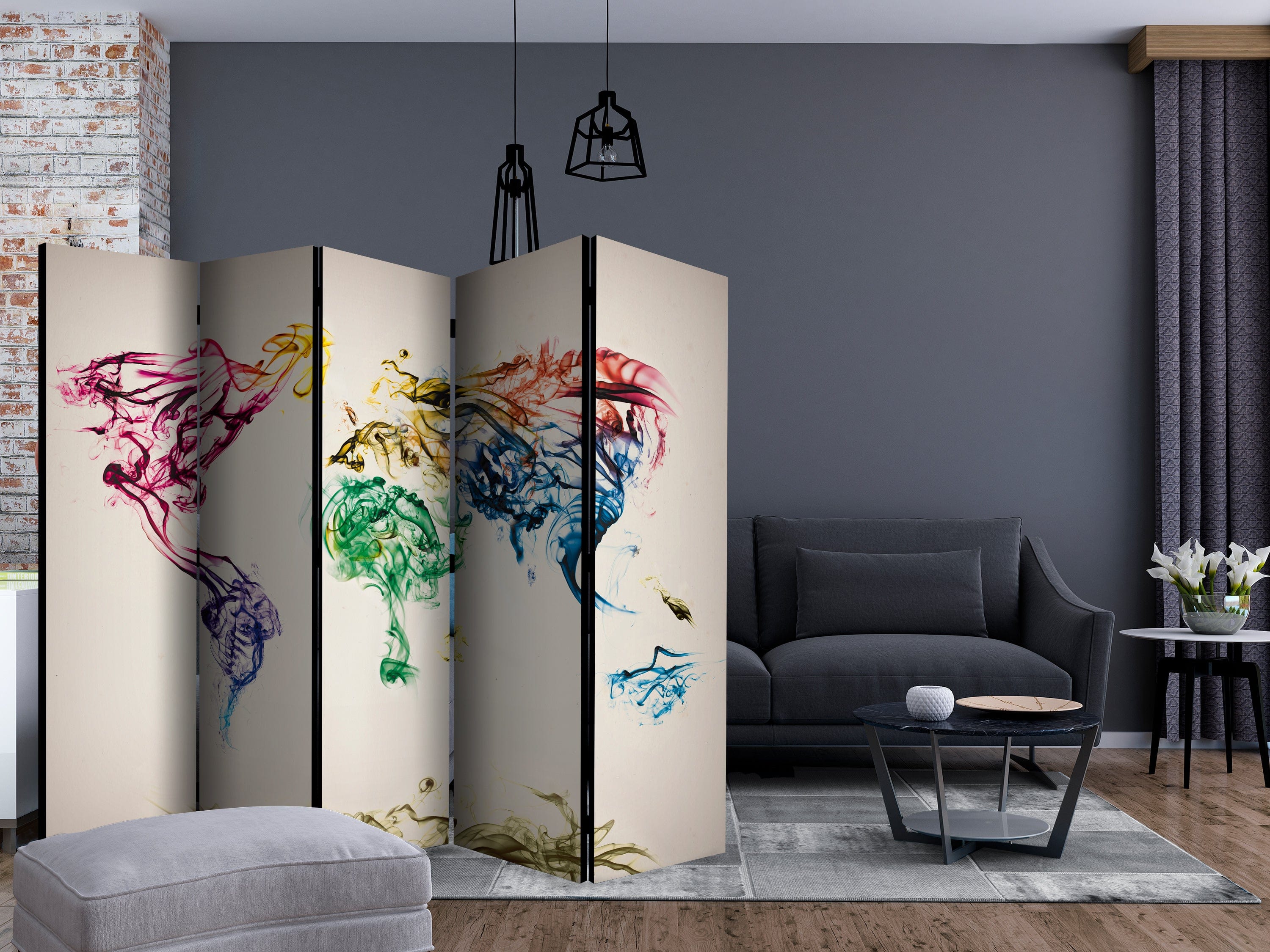 Aizslietnis 5-daļīgs - Dejošu dūmu takas (225x172cm) 225x172 cm Home Trends