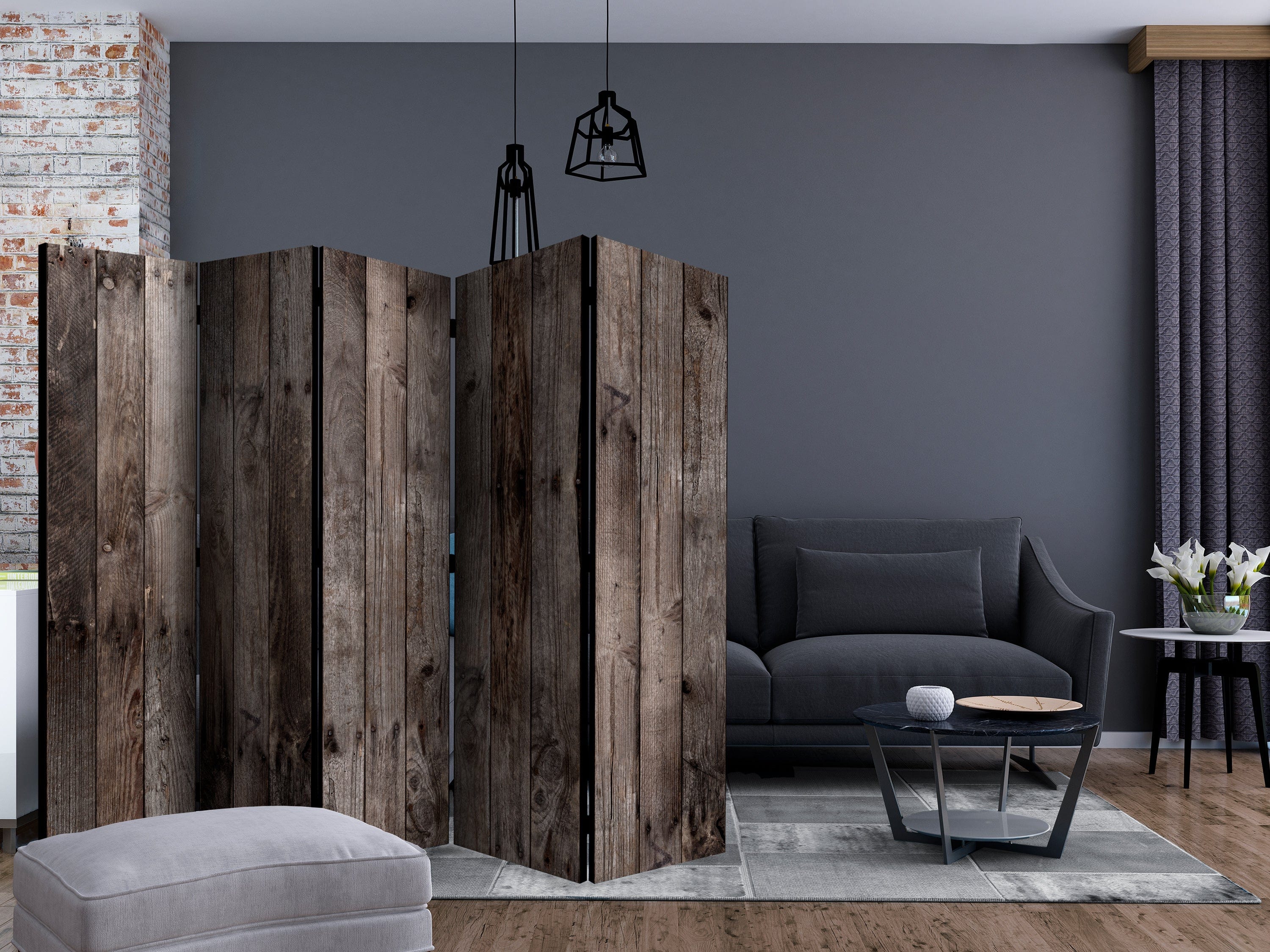 Aizslietnis 5-daļīgs - Dēļi ar naglām (225x172cm) 225x172 cm Home Trends