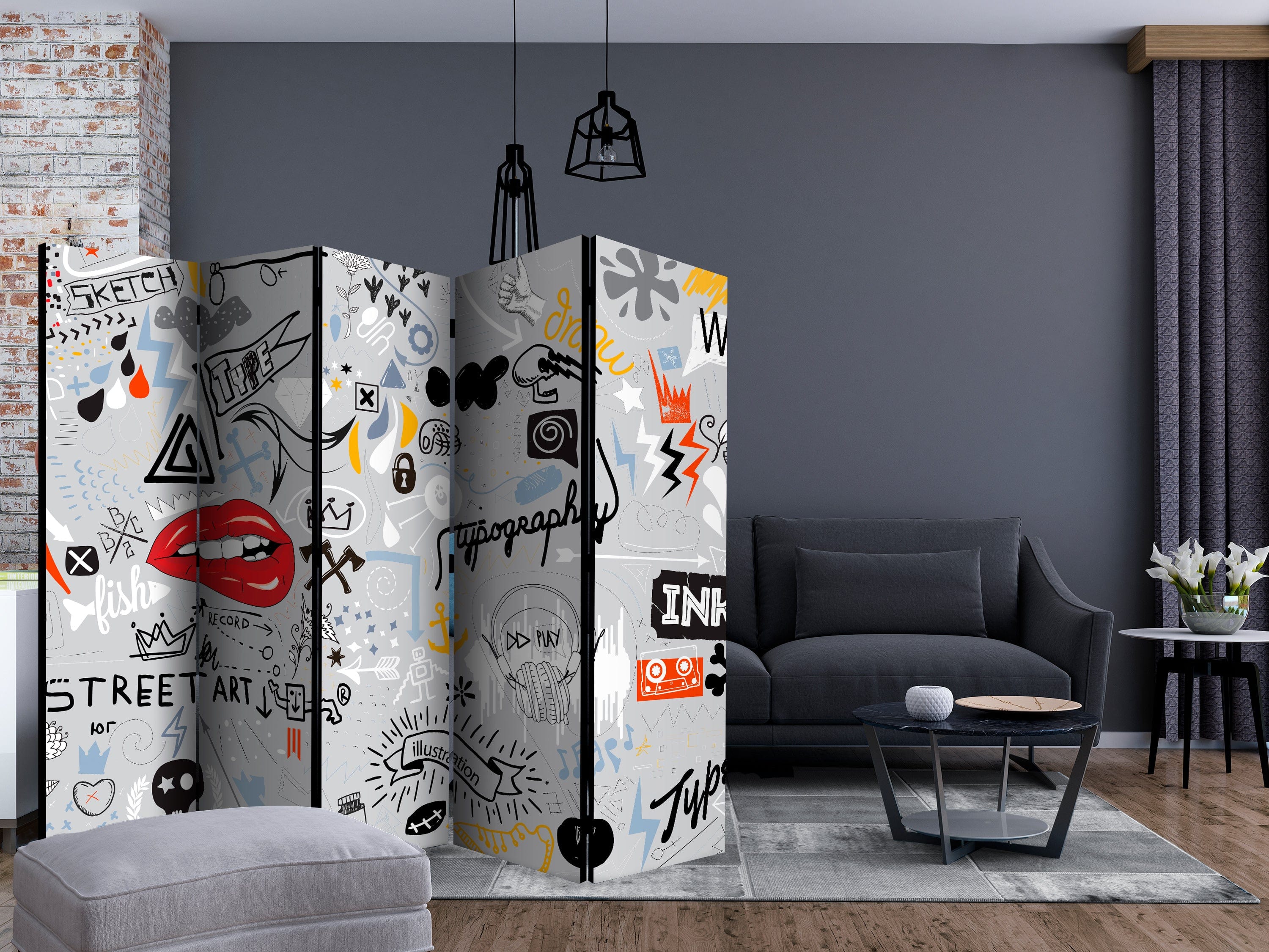 Aizslietnis 5-daļīgs - Domu straume (225x172cm) 225x172 cm Home Trends