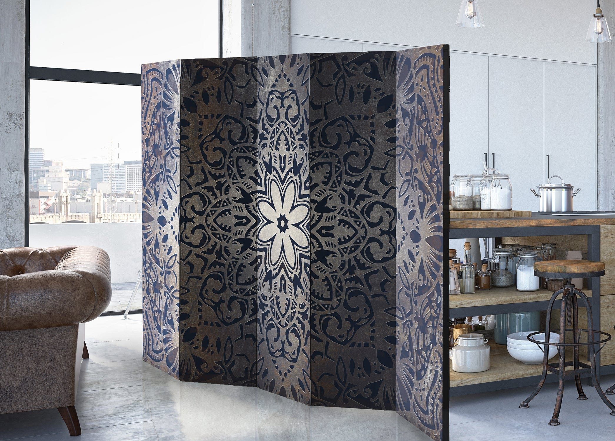 Aizslietnis 5-daļīgs - Dzelzs ziedi (225x172cm) 225x172 cm Home Trends