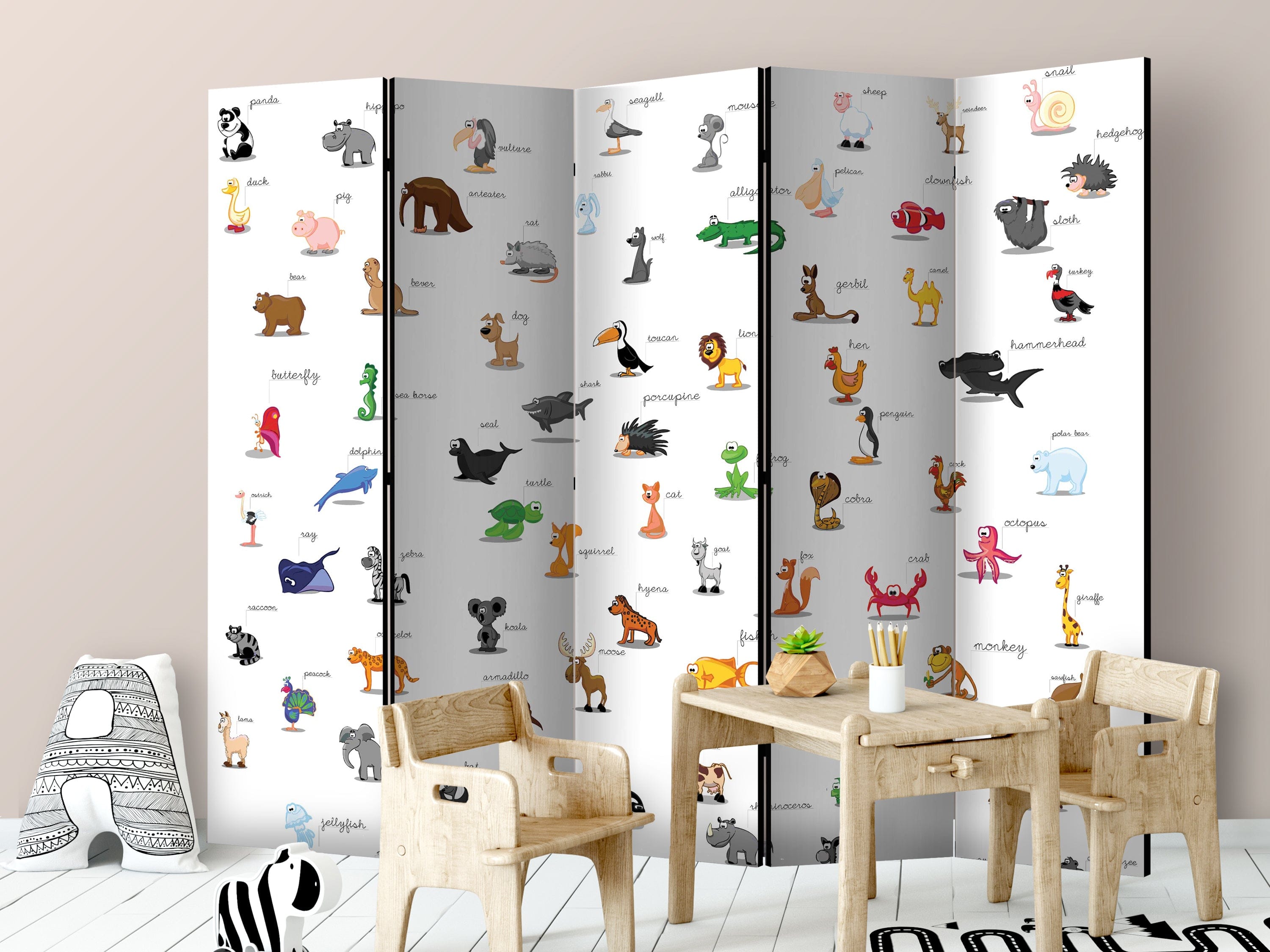 Aizslietnis 5-daļīgs - Dzīvnieki (bērniem) (225x172cm) 225x172 cm Home Trends