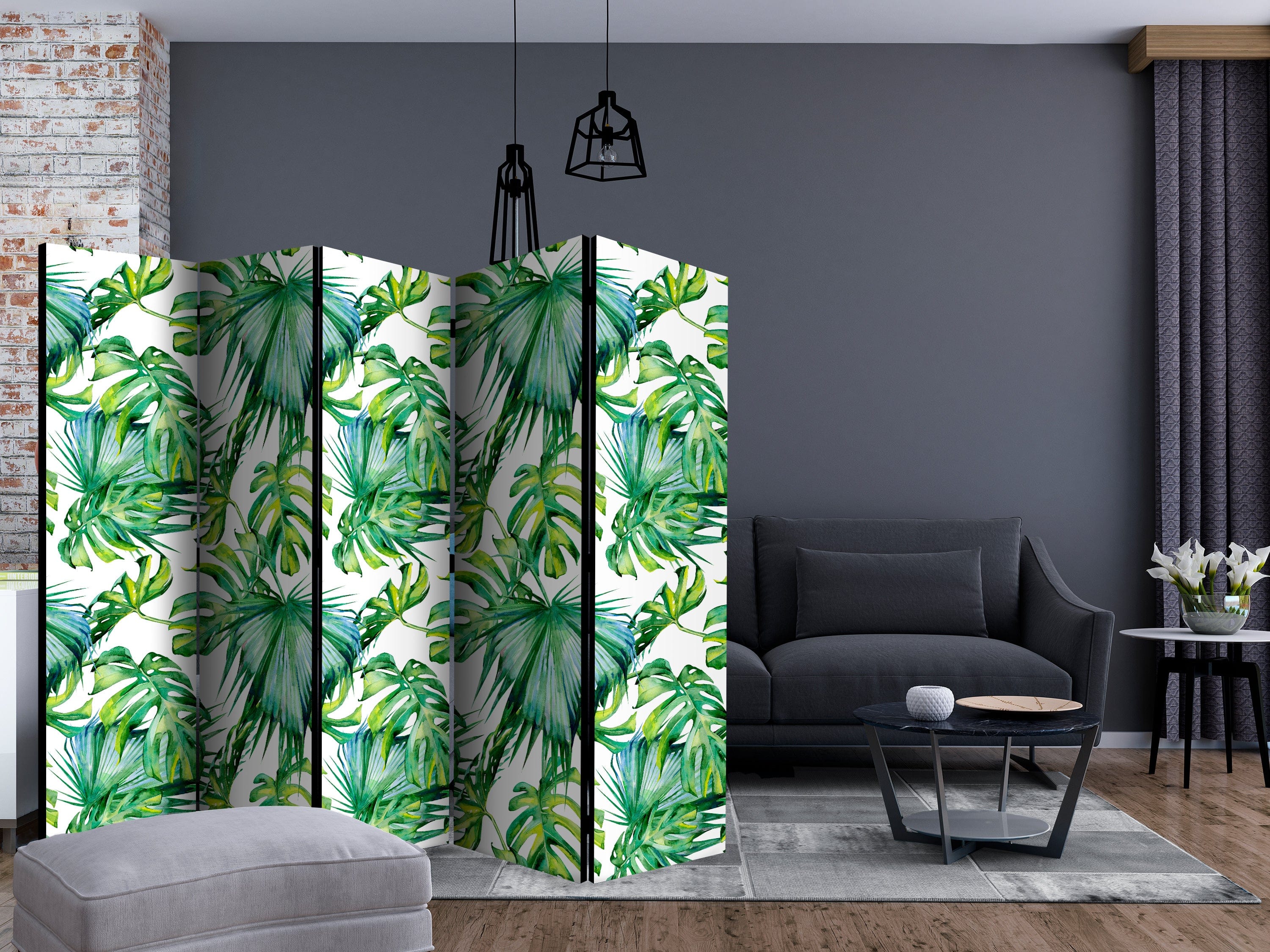 Aizslietnis 5-daļīgs - Džungļu lapas (225x172cm) 225x172 cm Home Trends