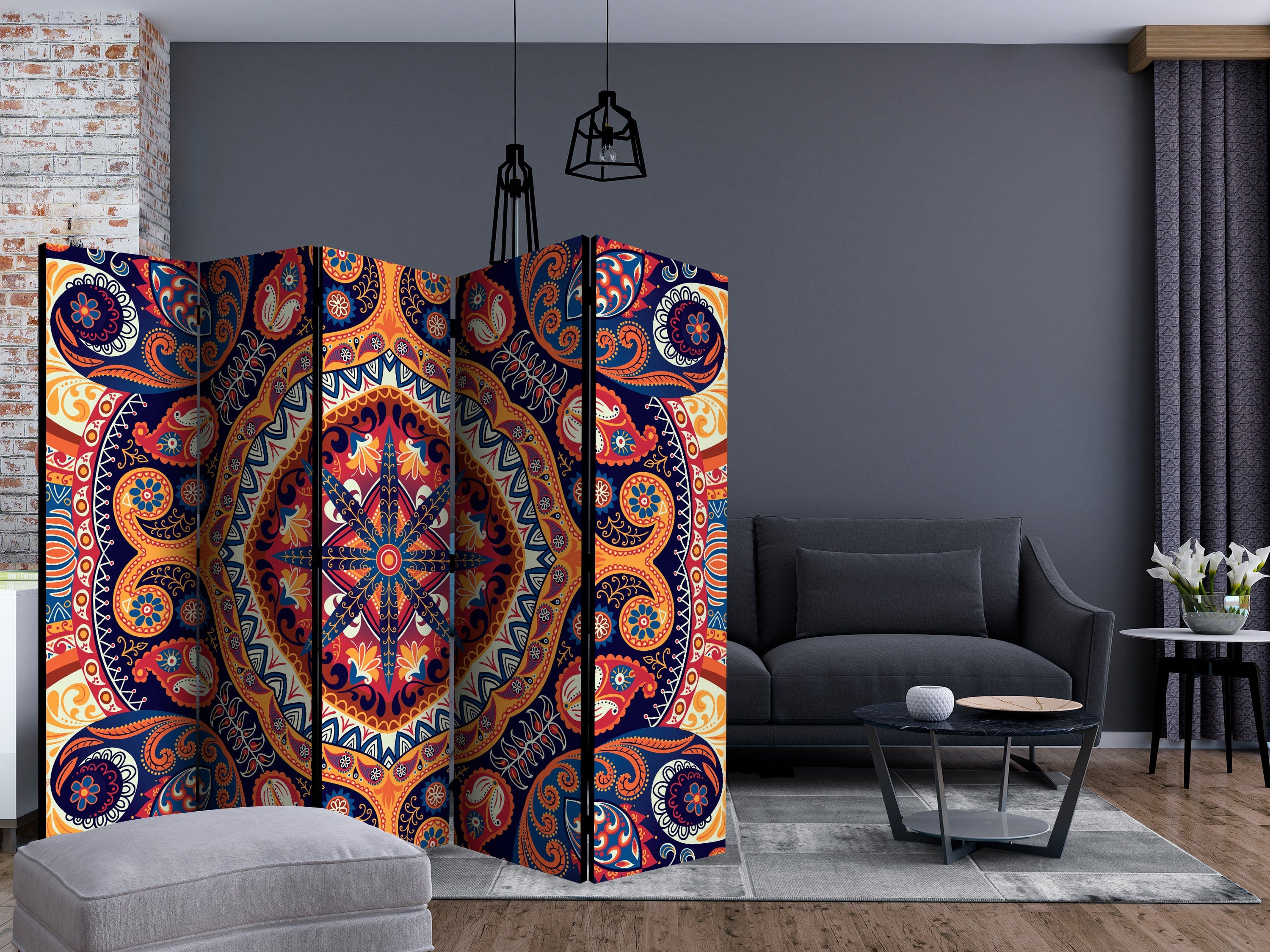 Aizslietnis 5-daļīgs - Eksotiska mozaīka (225x172cm) 225x172 cm Home Trends