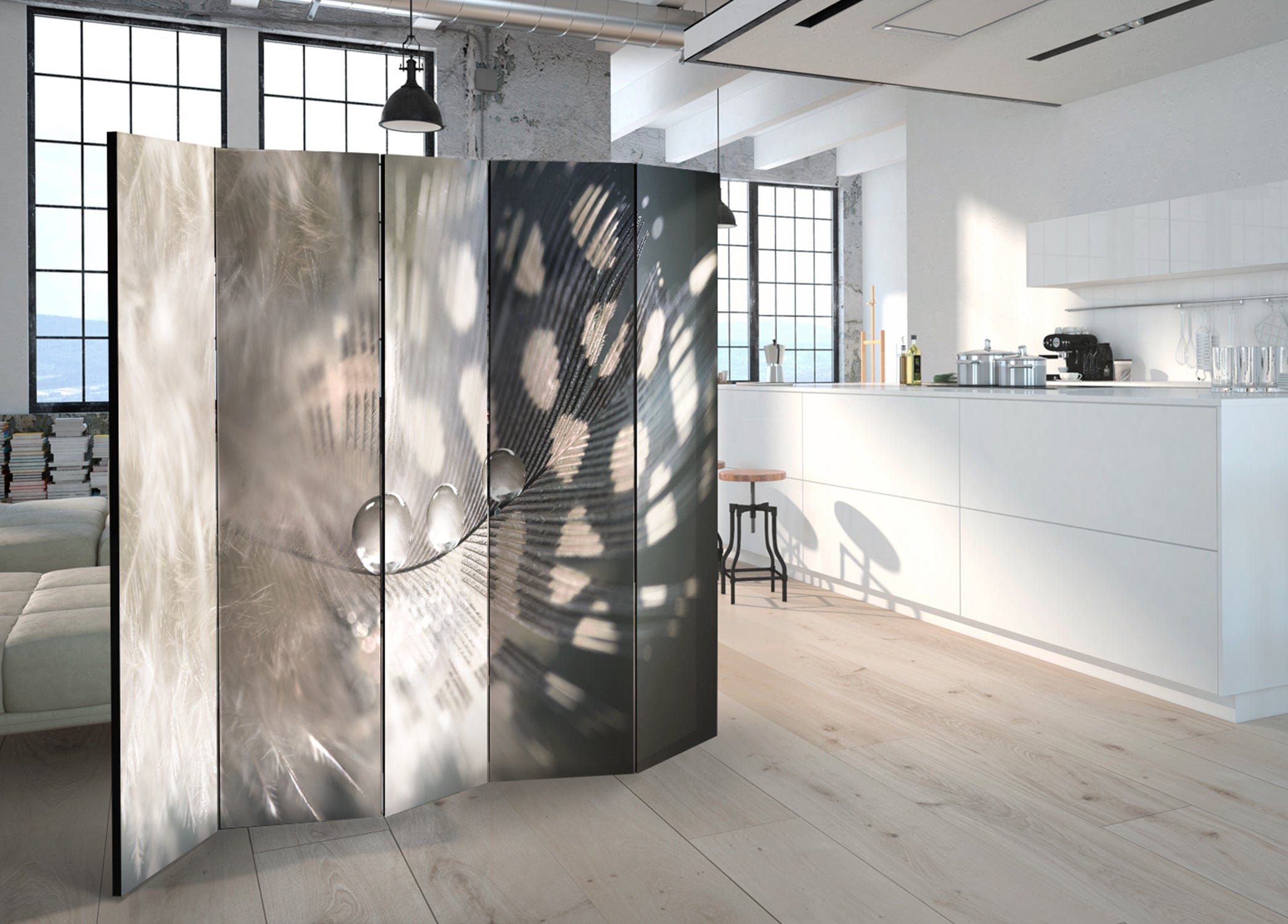 Aizslietnis 5-daļīgs - Eleganta spalva (225x172cm) 225x172 cm Home Trends