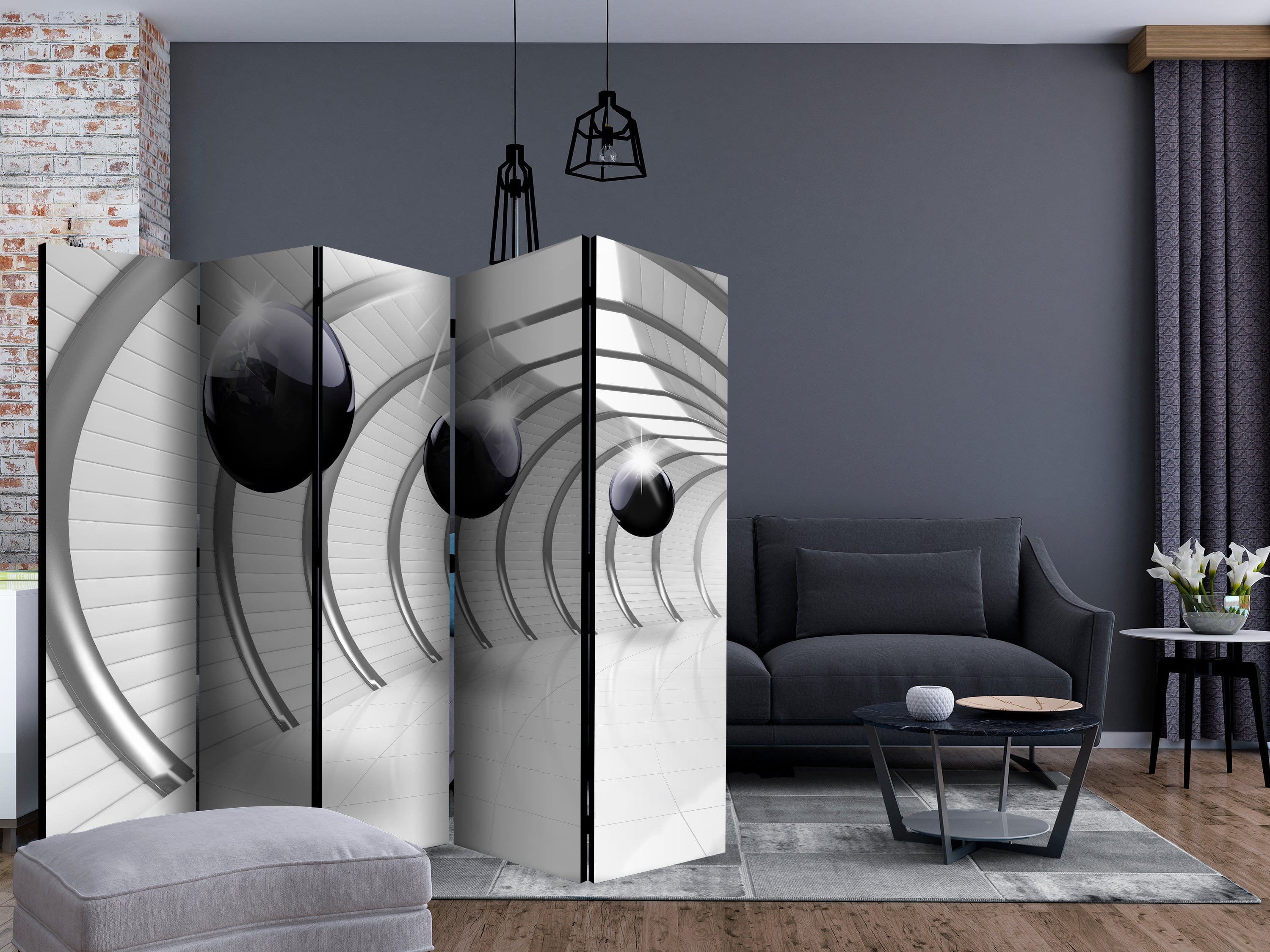 Aizslietnis 5-daļīgs - Futūristisks tunelis 4 (225x172cm) 225x172 cm Home Trends