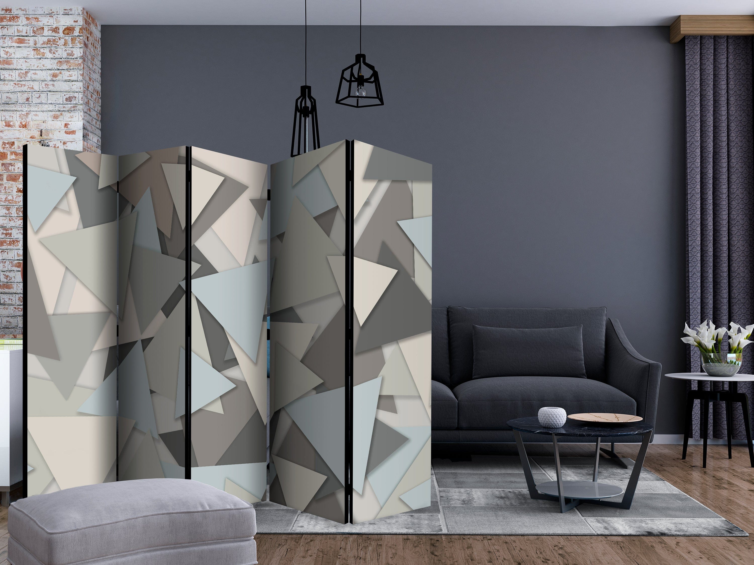 Aizslietnis 5-daļīgs - Ģeometriskā puzle 2. versija(225x172cm) 225x172 cm Home Trends