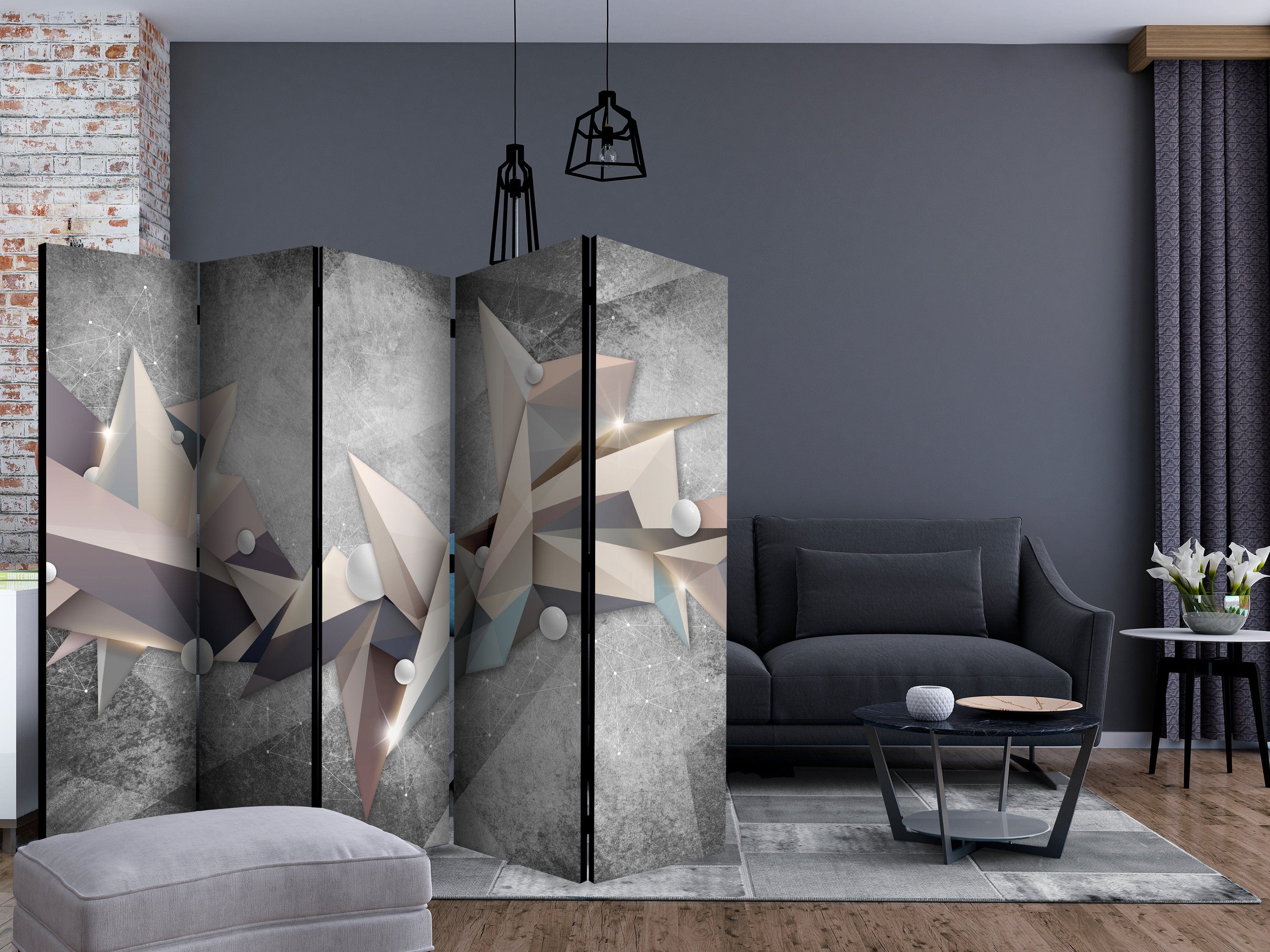 Aizslietnis 5-daļīgs - Ģeometriskais zvaigznājs (225x172cm) 225x172 cm Home Trends