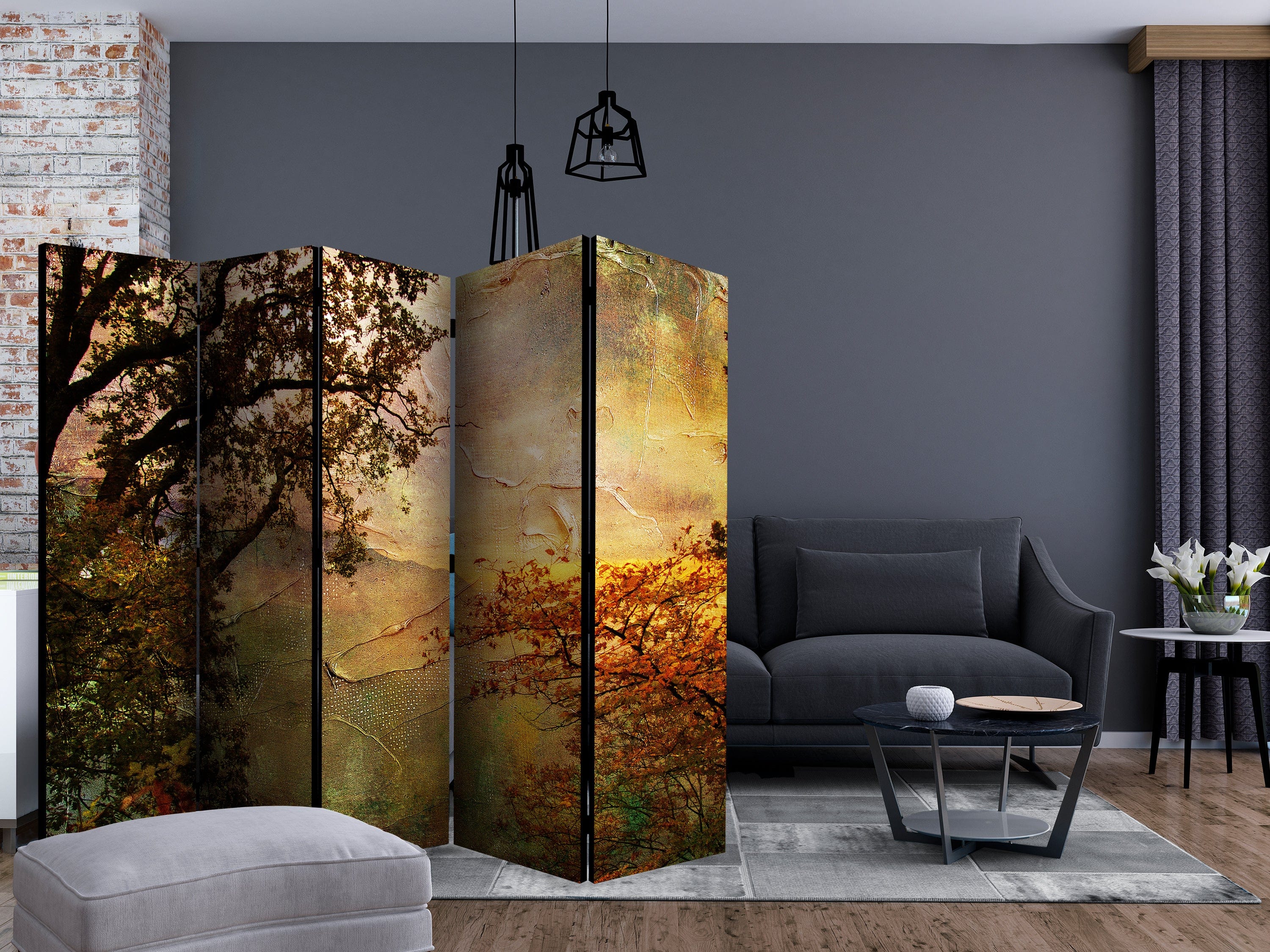 Aizslietnis 5-daļīgs - Gleznots rudens (225x172cm) 225x172 cm Home Trends