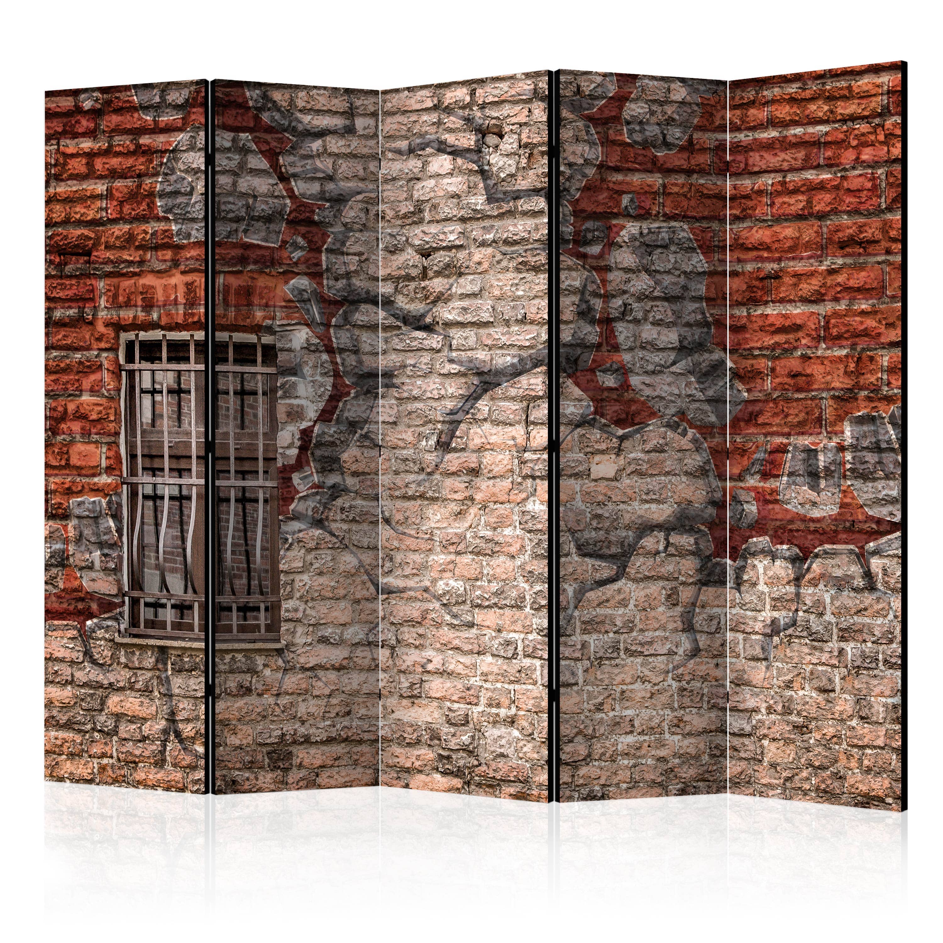 Aizslietnis 5-daļīgs - Grafiti ar logu (225x172cm) 225x172 cm Home Trends