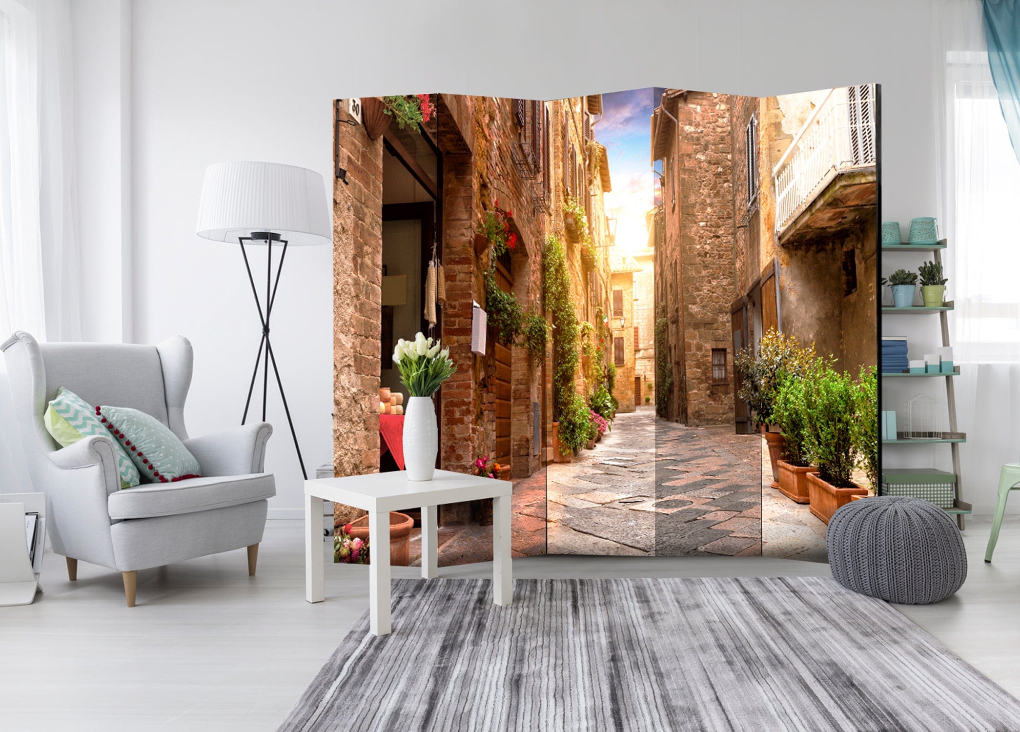 Aizslietnis 5-daļīgs - Krāsainā Toskānas ieliņa (225x172cm) 225x172 cm Home Trends