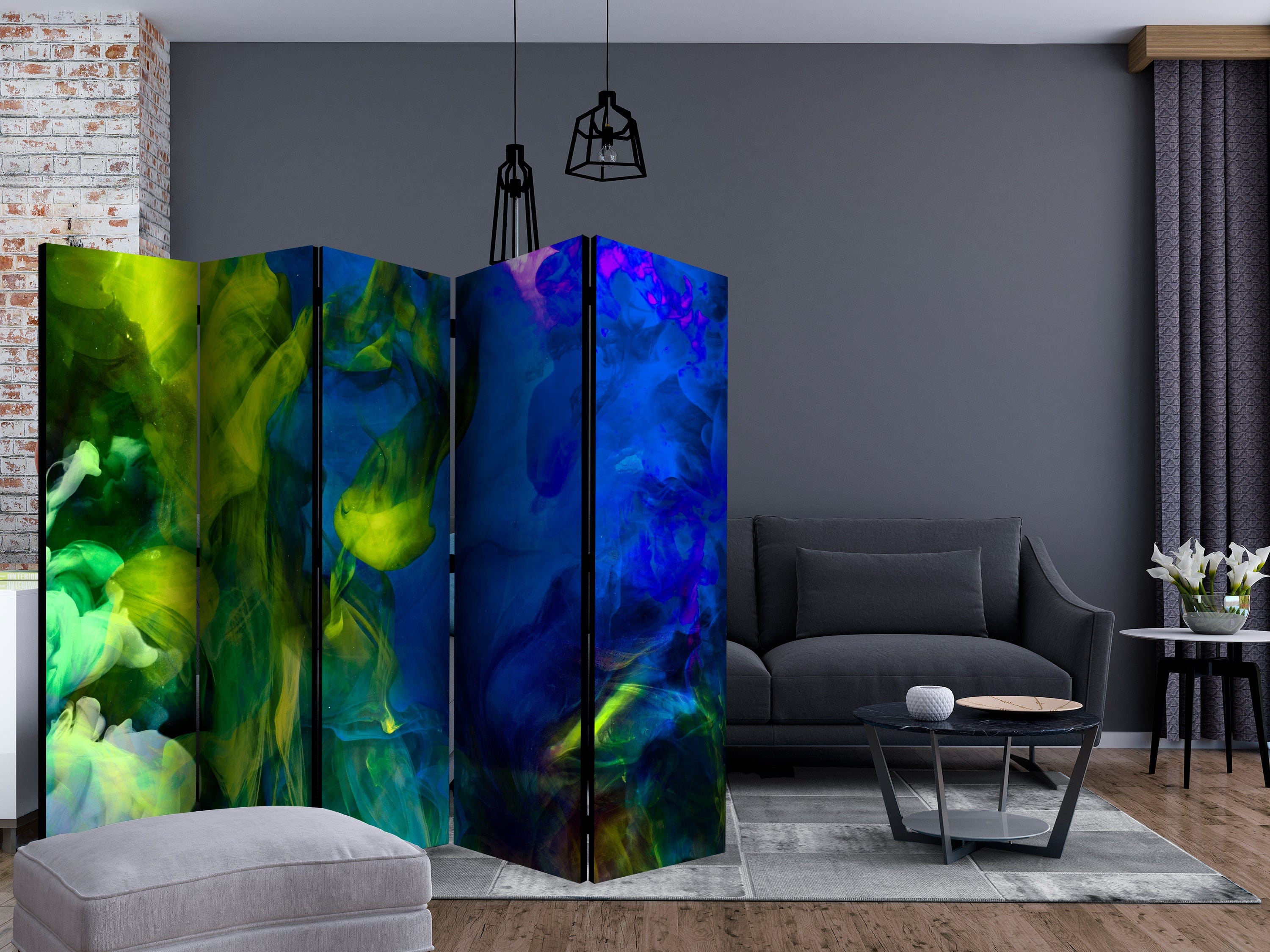 Aizslietnis 5-daļīgs - Krāsainas liesmas (225x172cm) 225x172 cm Home Trends