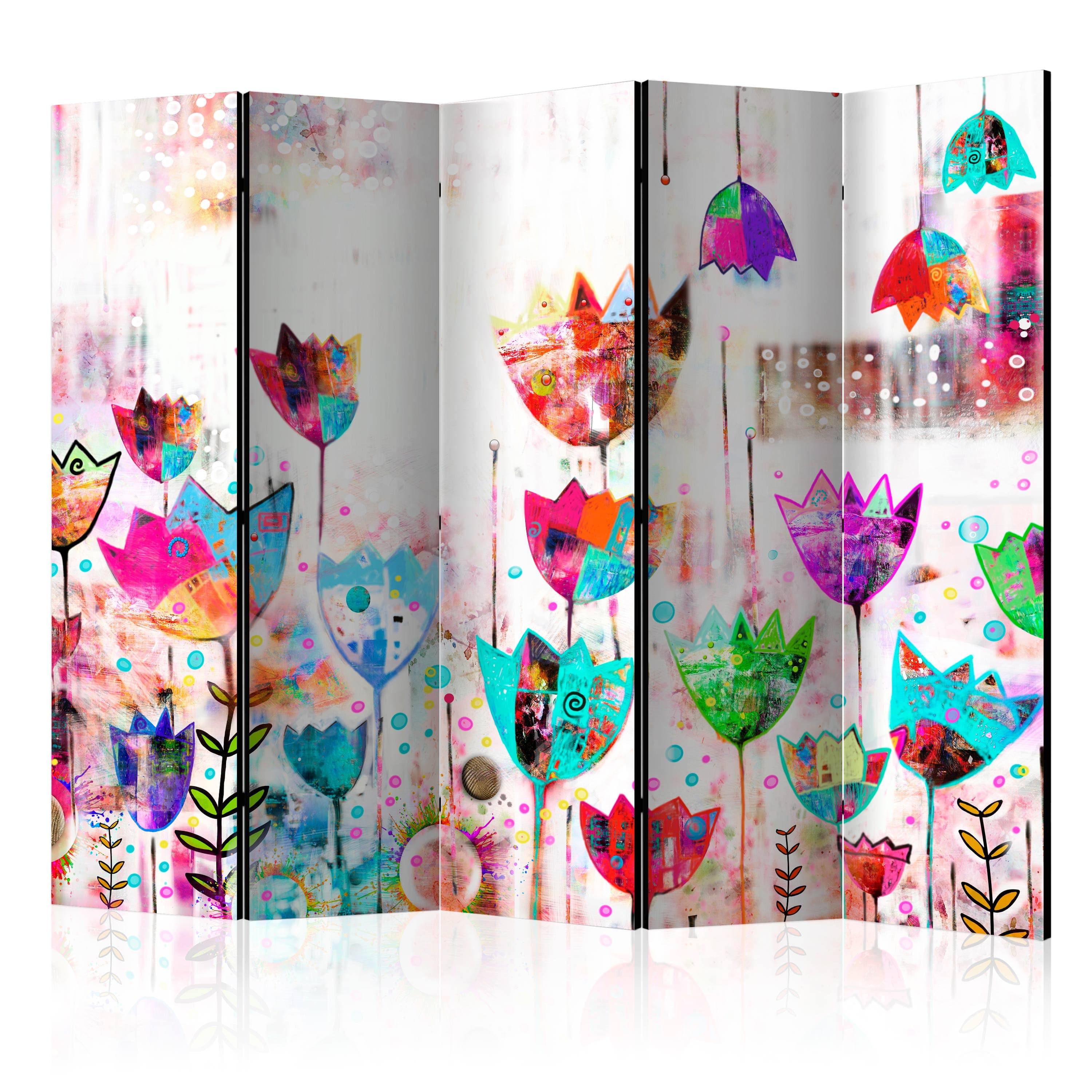 Aizslietnis 5-daļīgs - Krāsainas tulpes (225x172cm) 225x172 cm Home Trends