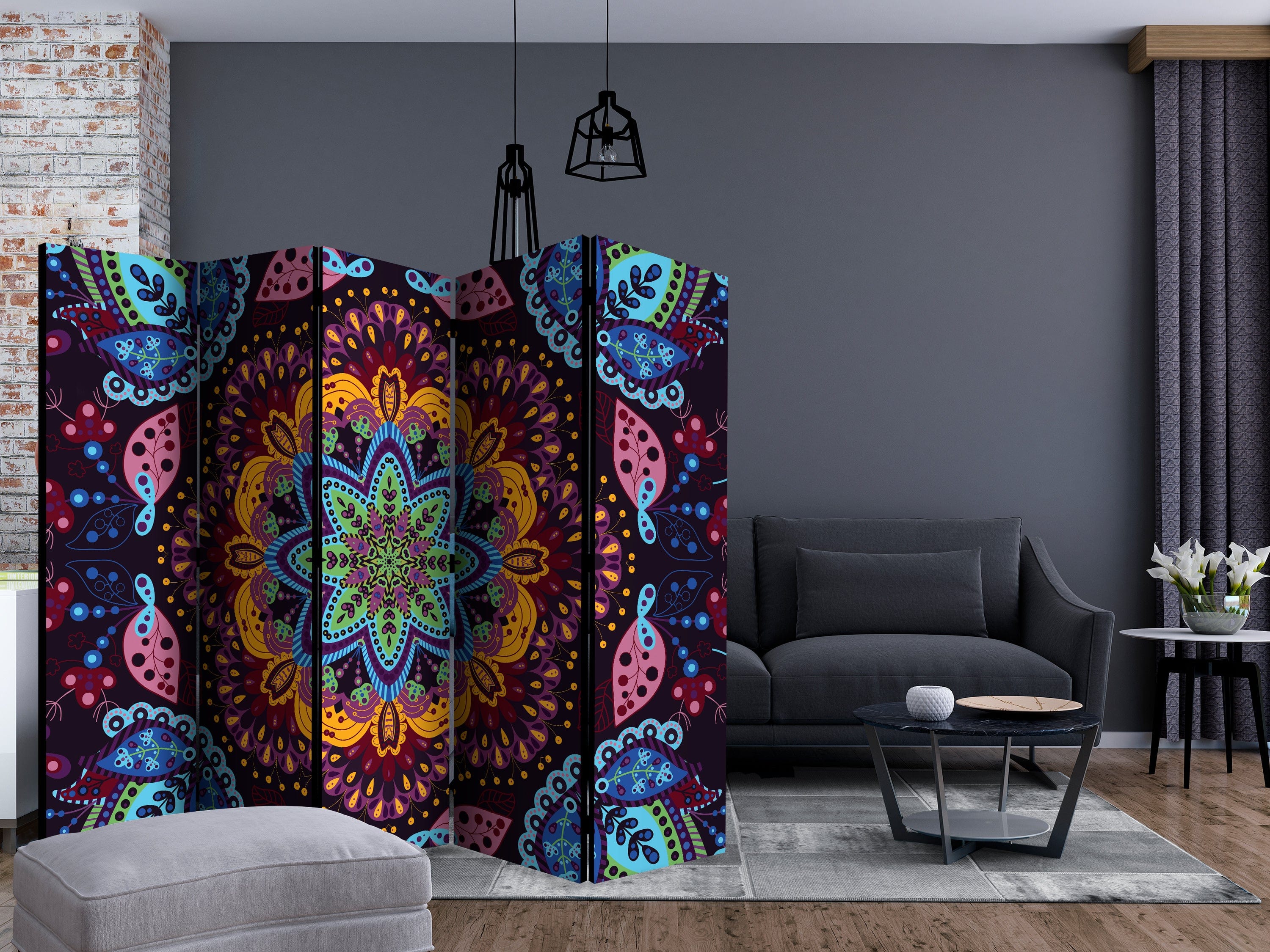 Aizslietnis 5-daļīgs - Krāsains kaleidoskops (225x172cm) 225x172 cm Home Trends