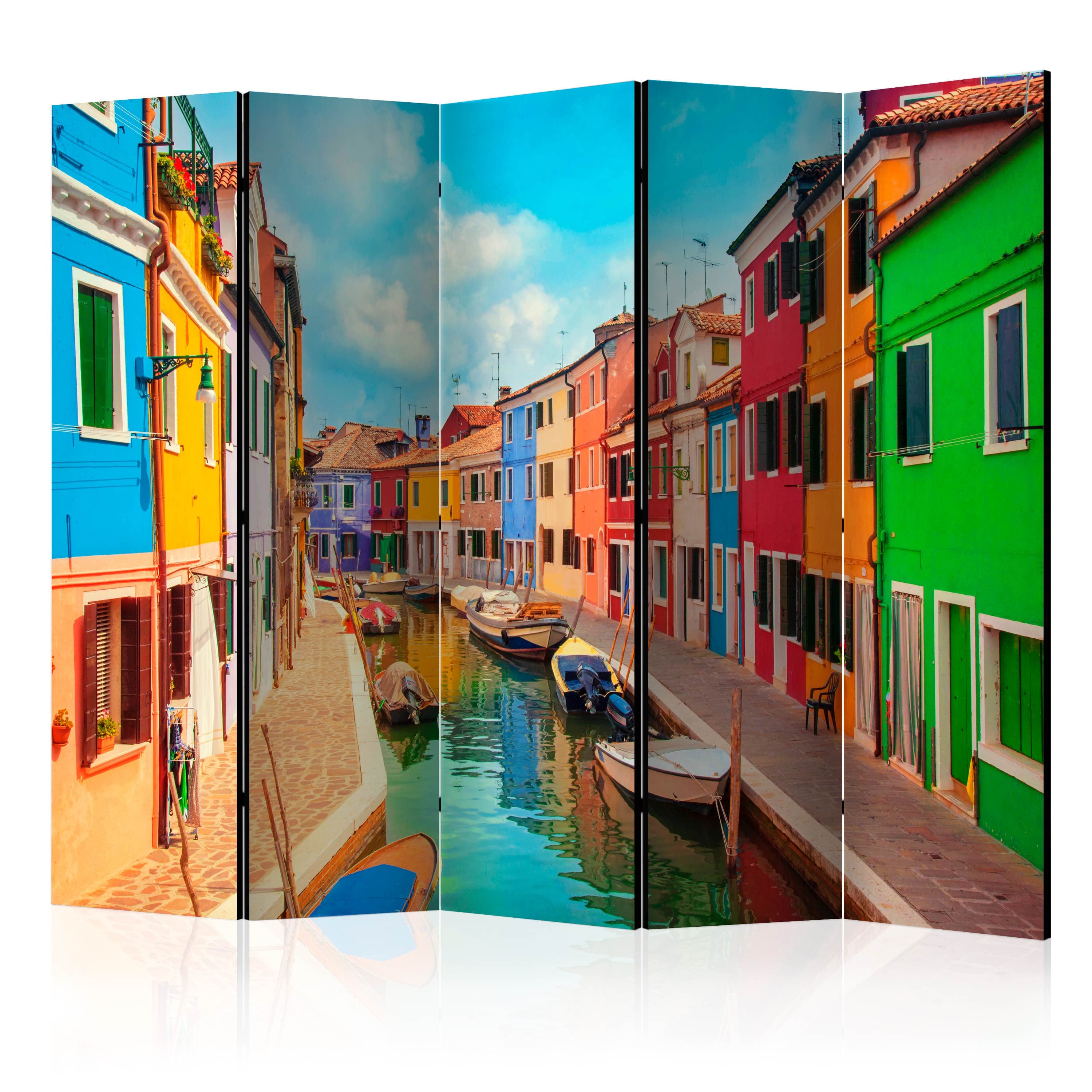Aizslietnis 5-daļīgs - Krāsains kanāls Burano (225x172cm) 225x172 cm Home Trends