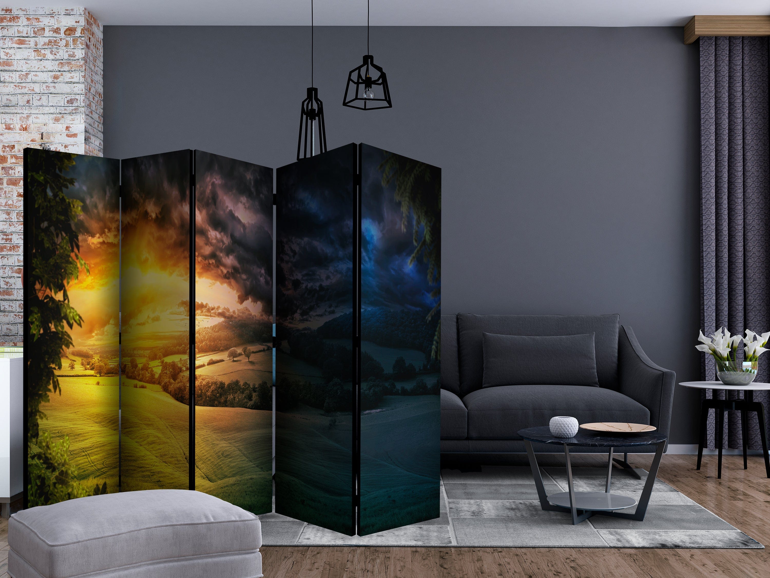 Aizslietnis 5-daļīgs - Krēslas pār ieleju (225x172cm) 225x172 cm Home Trends
