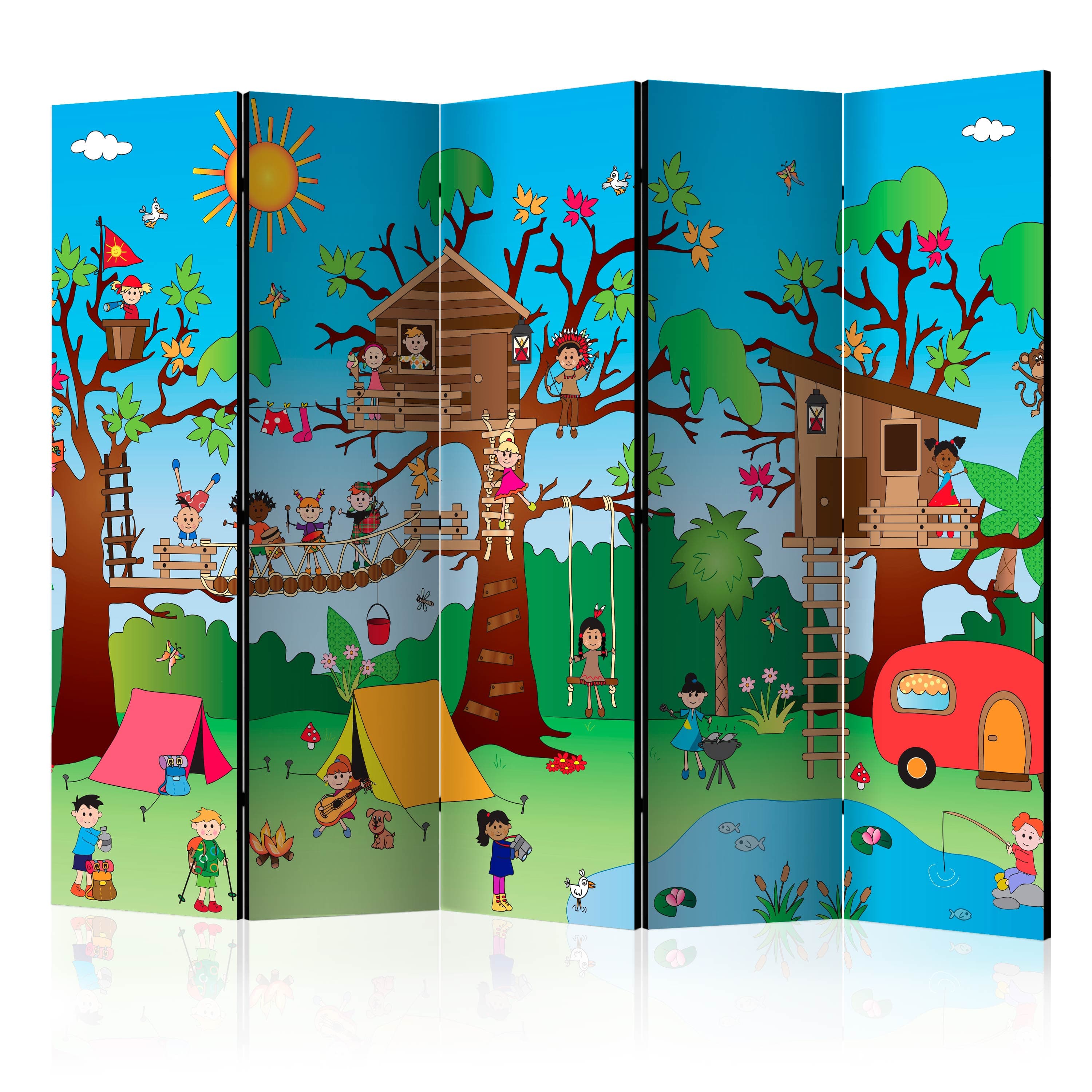 Aizslietnis 5-daļīgs - Laimīgi bērni (225x172cm) 225x172 cm Home Trends