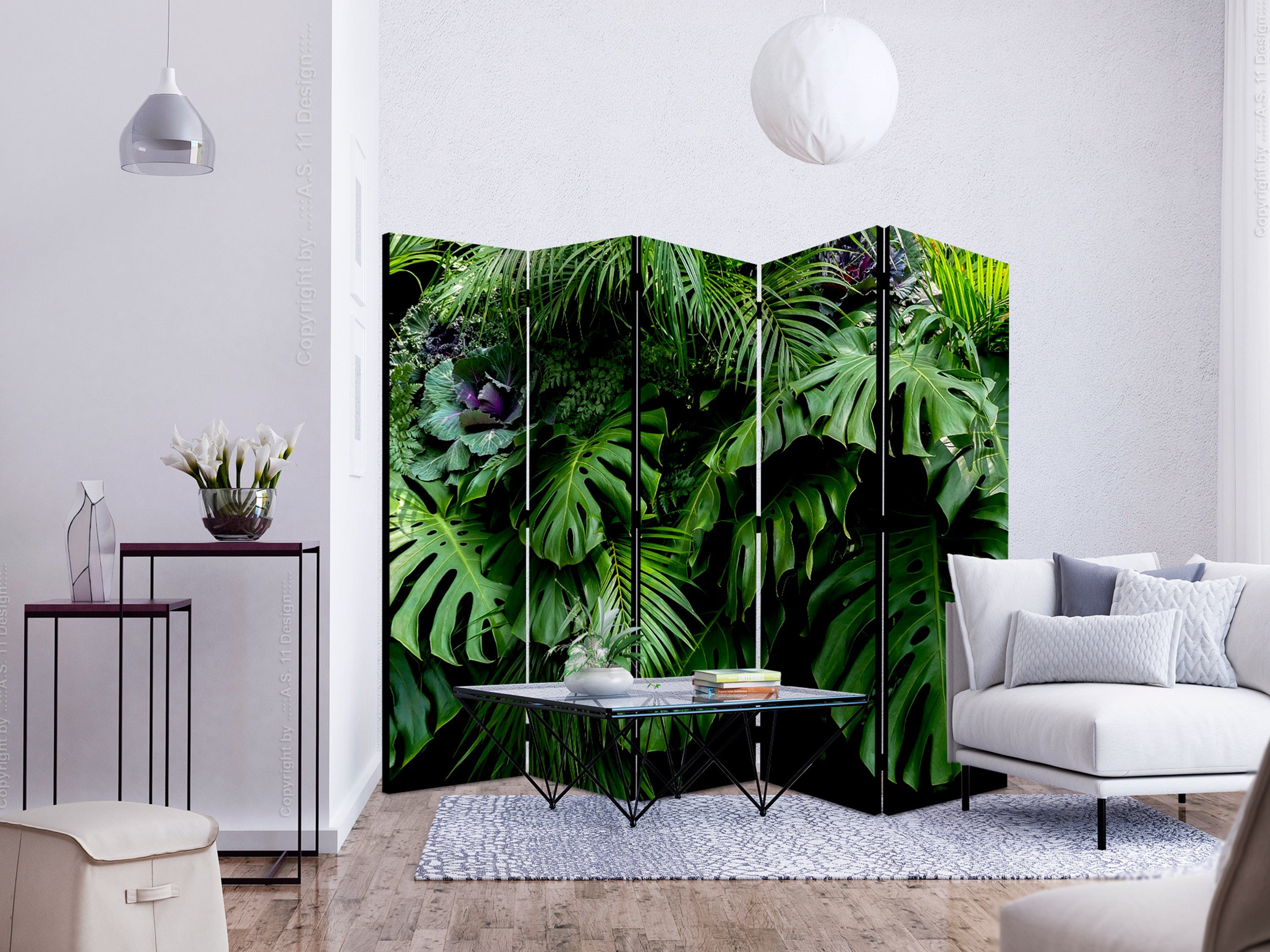 Aizslietnis 5-daļīgs - Lietus mežs (225x172cm) 225x172 cm Home Trends