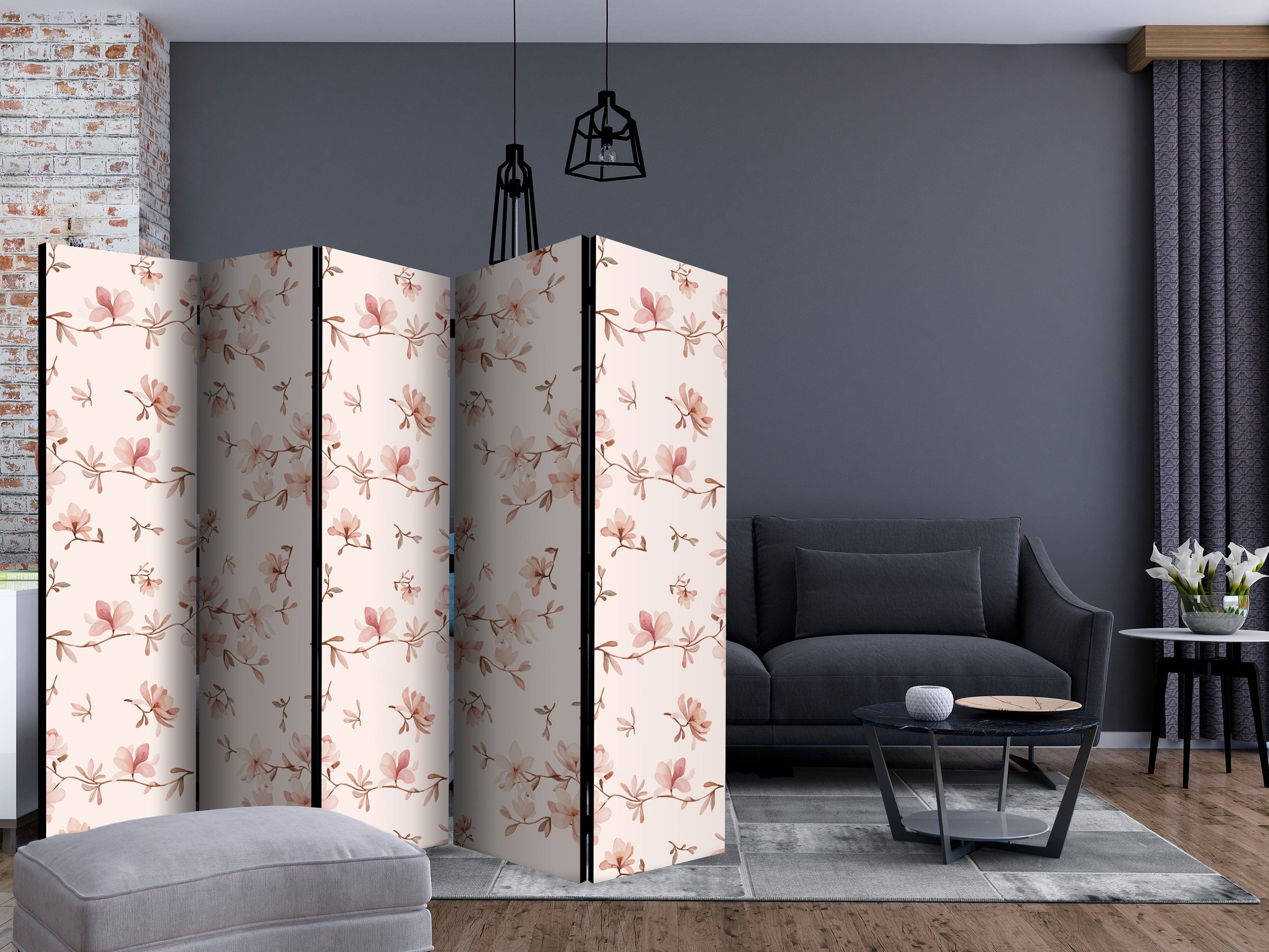 Aizslietnis 5-daļīgs - Magnolijas zariņi (225x172cm) 225x172 cm Home Trends