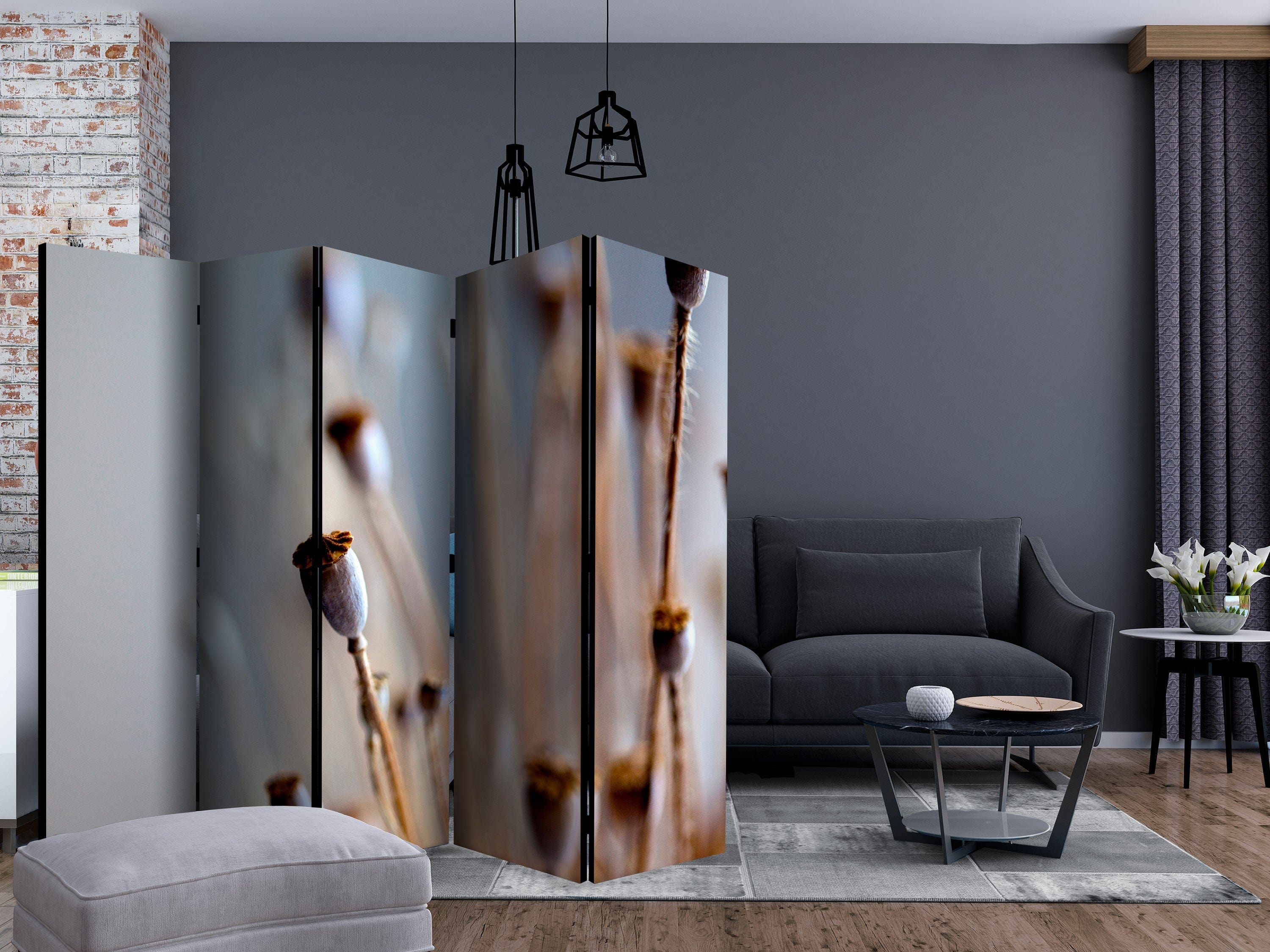 Aizslietnis 5-daļīgs - Magoņu galviņas (225x172cm) 225x172 cm Home Trends