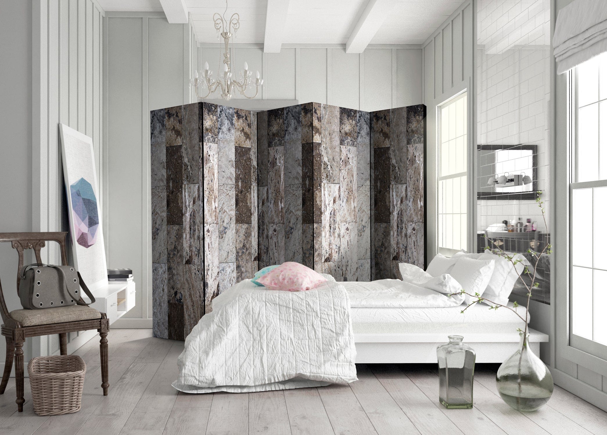 Aizslietnis 5-daļīgs - Marmora mozaīka (225x172cm) 225x172 cm Home Trends