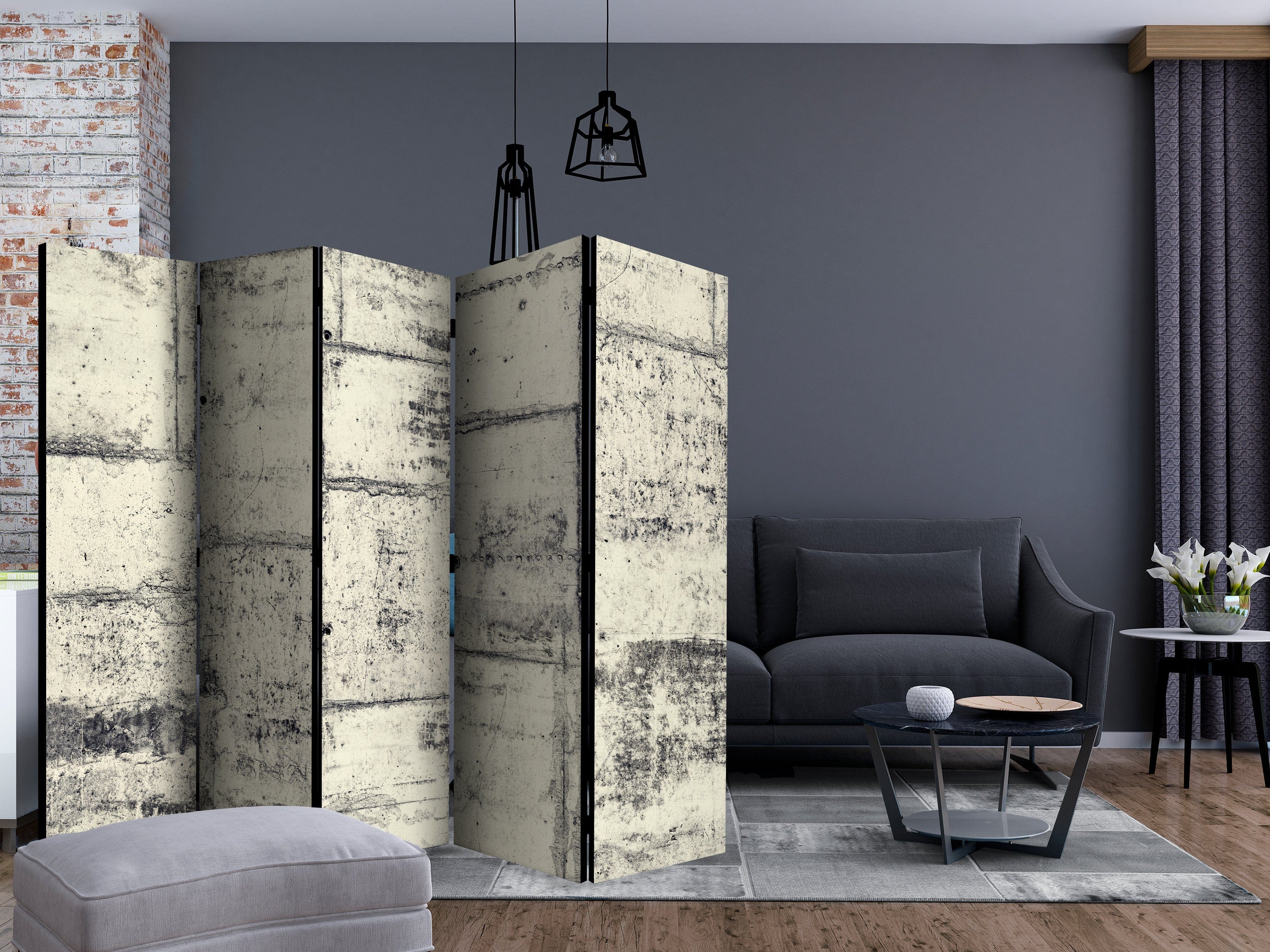 Aizslietnis 5-daļīgs - Mīlestība uz betona (225x172cm) 225x172 cm Home Trends