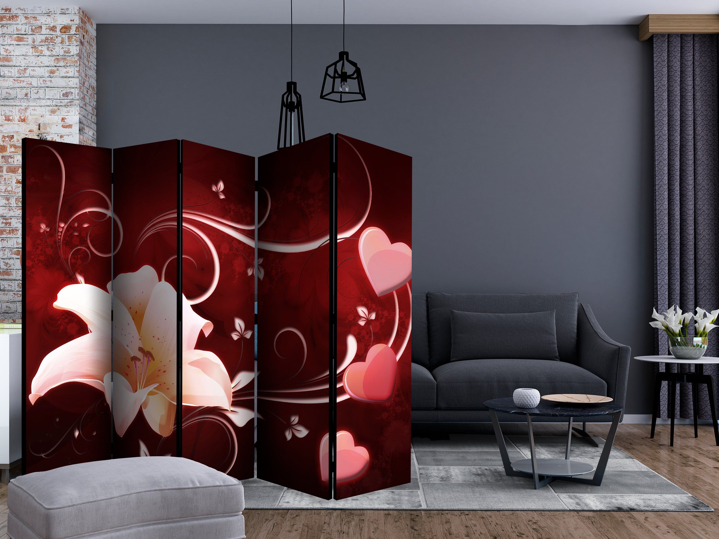 Aizslietnis 5-daļīgs - Mīlestības vēstījums (225x172cm) 225x172 cm Home Trends
