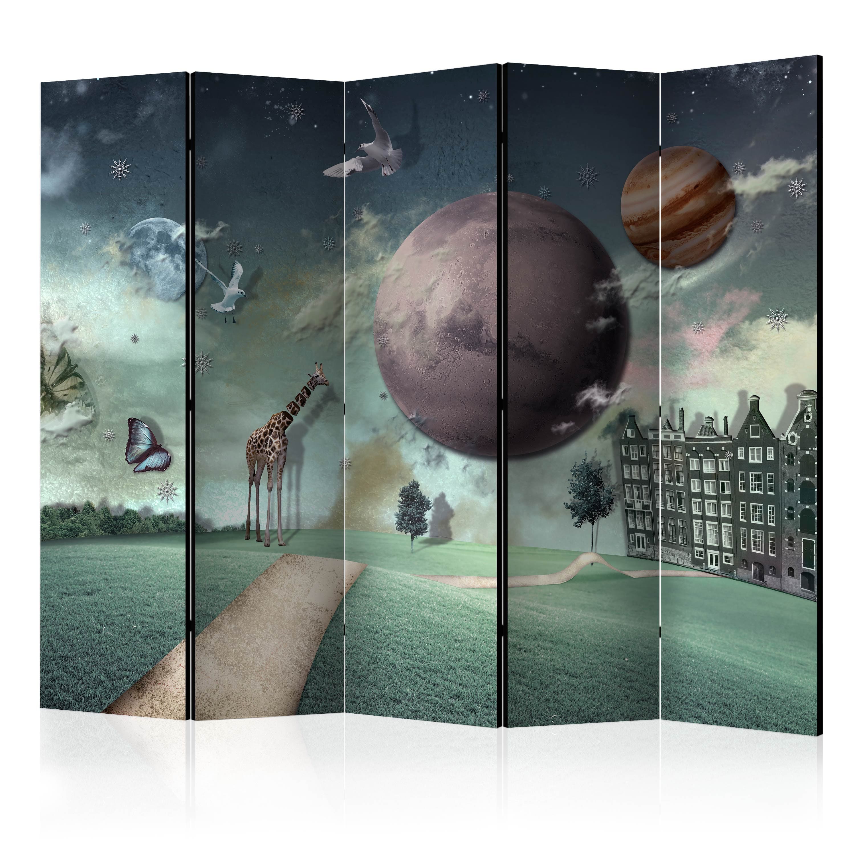 Aizslietnis 5-daļīgs - Nākotnes pilsēta (225x172cm) 225x172 cm Home Trends