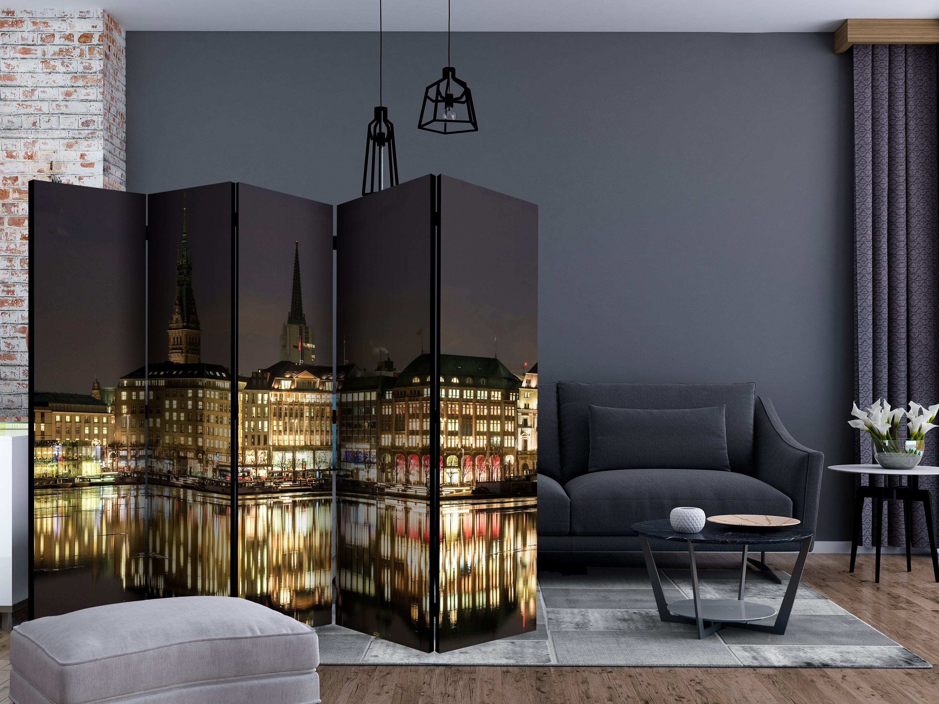 Aizslietnis 5-daļīgs - Nakts Hamburgā (225x172cm) 225x172 cm Home Trends